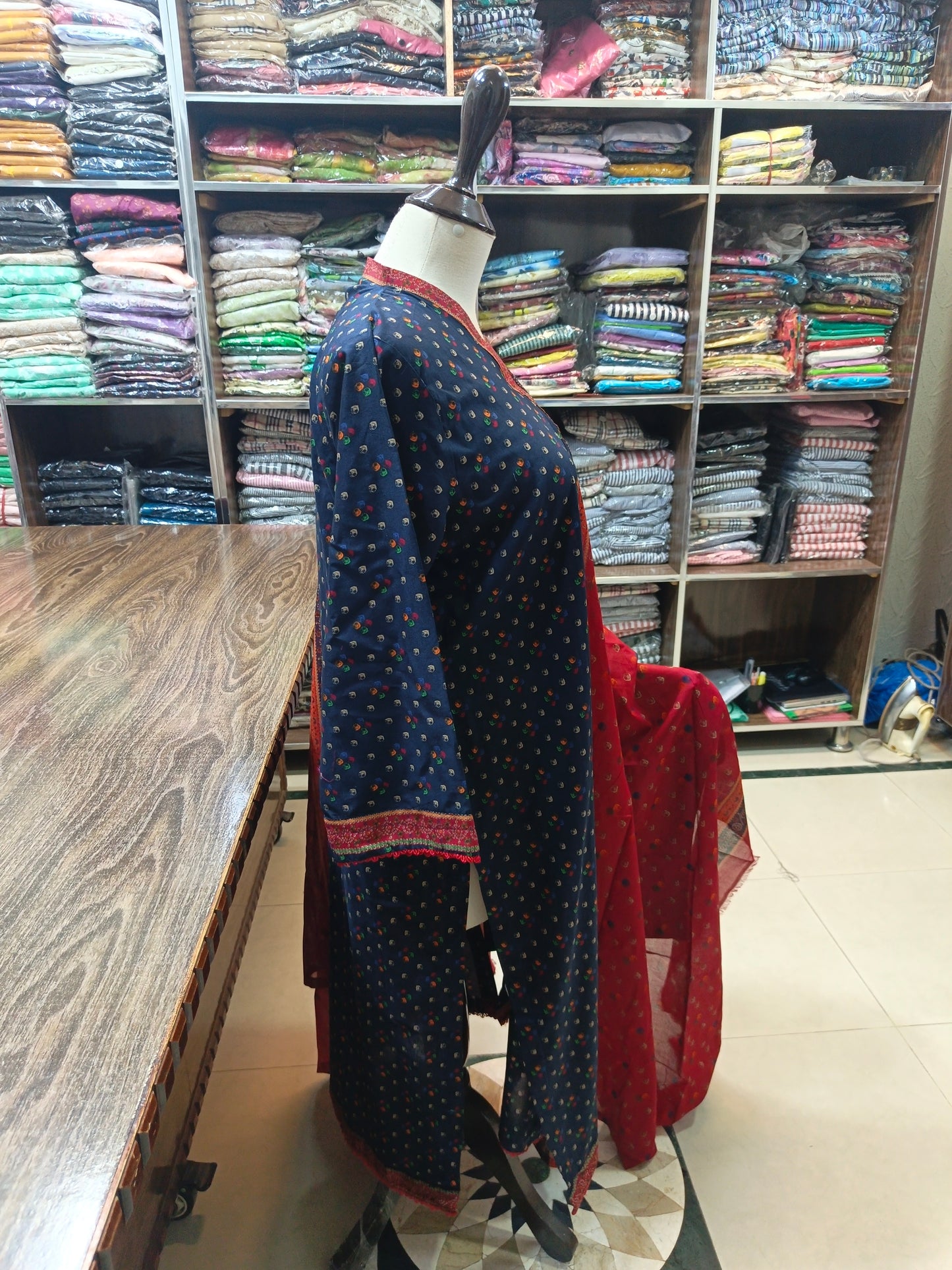 Binsaeed premium lawn stiched shirt trouser 3 pc nvydt