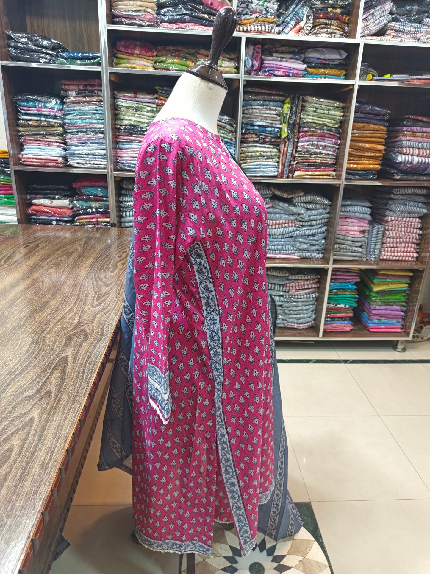 Bin saeed premium lawn stiched shirt trouser 3pc pnkgr