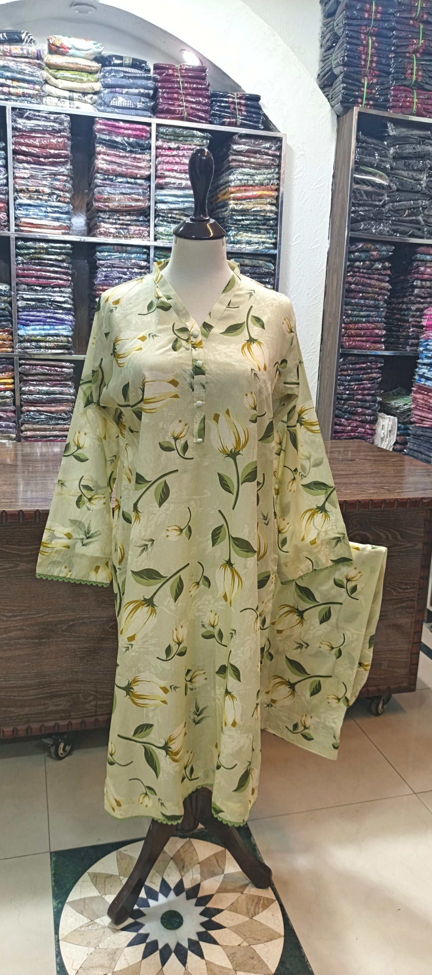 Binsaeed And safina premium lawn stiched shalwar kameez and shirt trouser 2 pc