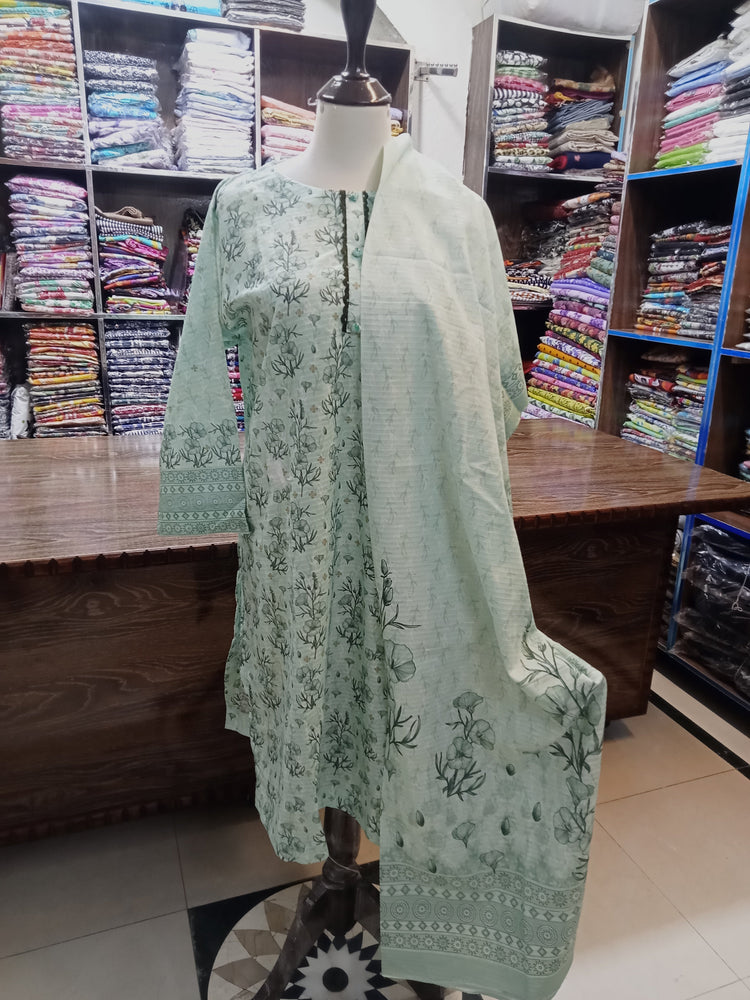 FARSHI Shalwar KAMEEZ Bana doria stitched 3 pc