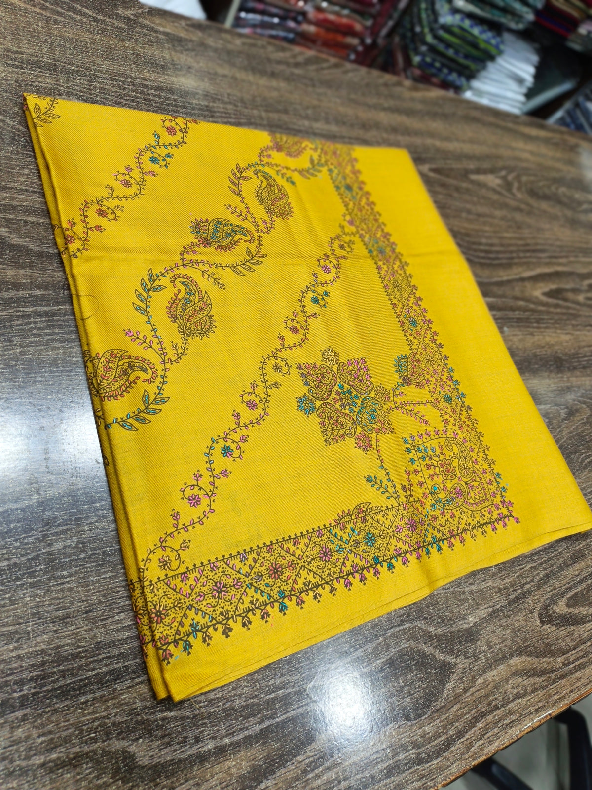 Pashmina woolen embroidered shawl mstemb