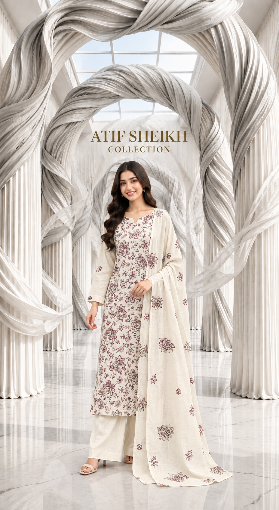 Karandi khaddar embroidered stiched long shirt trouser 3pc obrez