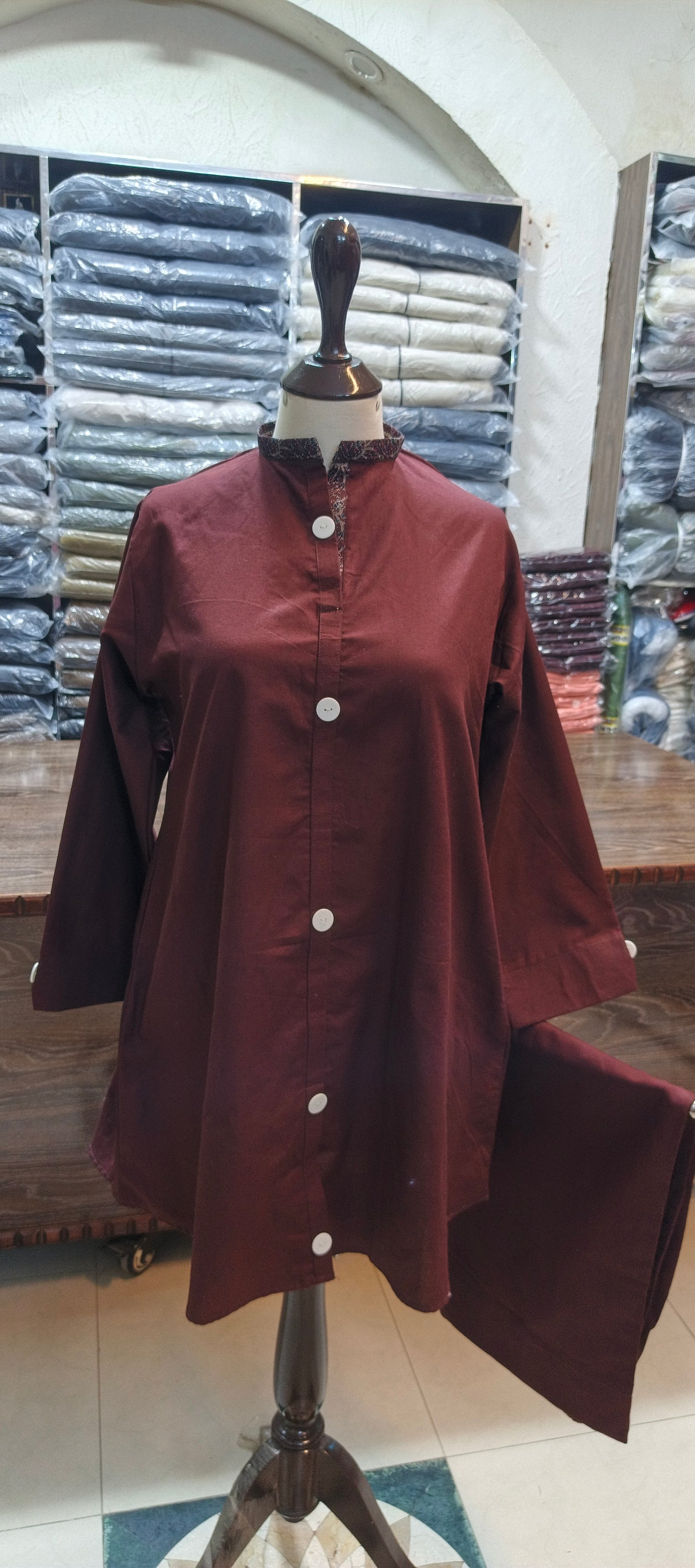 Bin saeed khaddar short co ord set