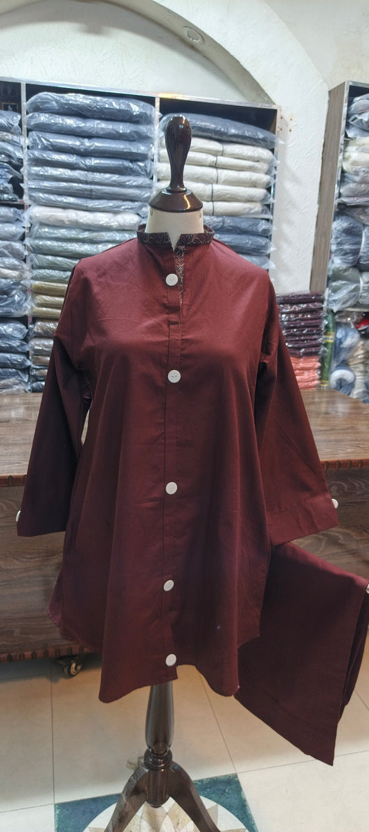 Bin saeed khaddar short co ord set