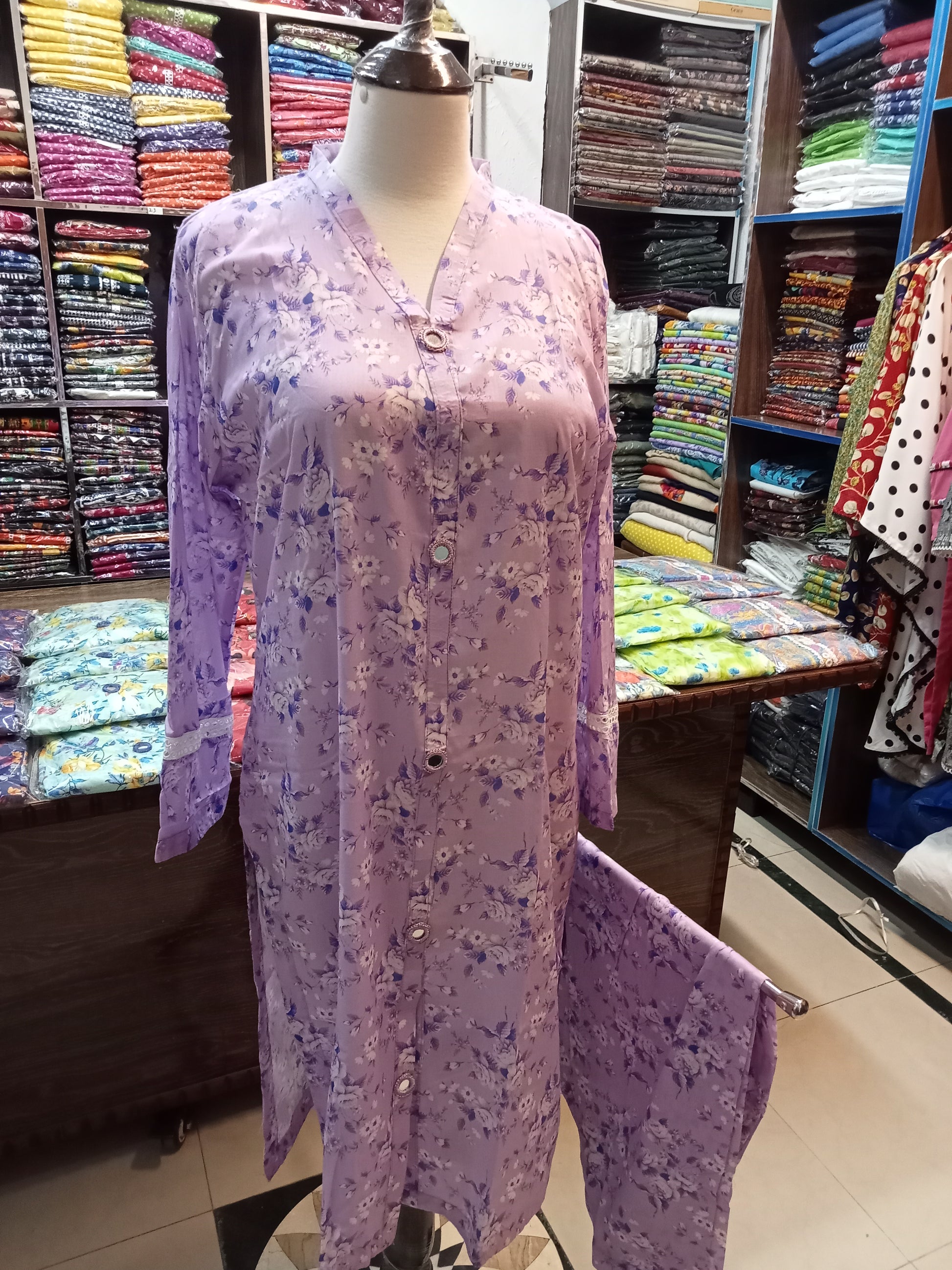 stitched -lawn-shalwar-kameez - AMBREEN CLOTHING