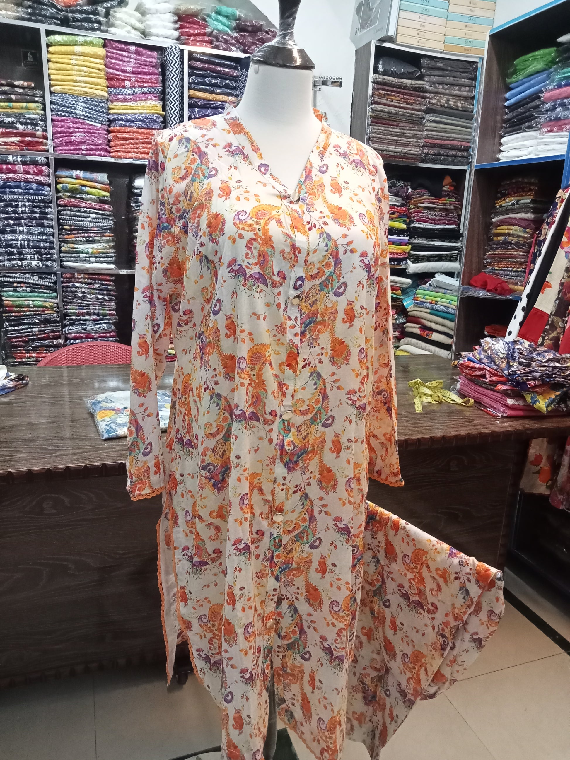 stitched -lawn-shalwar-kameez - AMBREEN CLOTHING