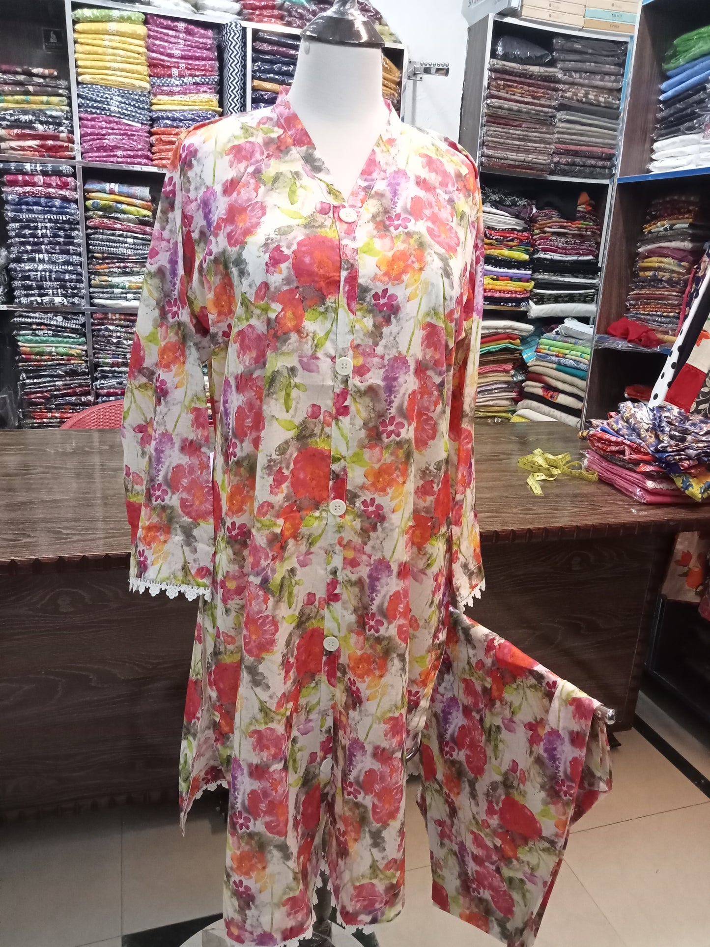 stitched -lawn-shalwar-kameez - AMBREEN CLOTHING