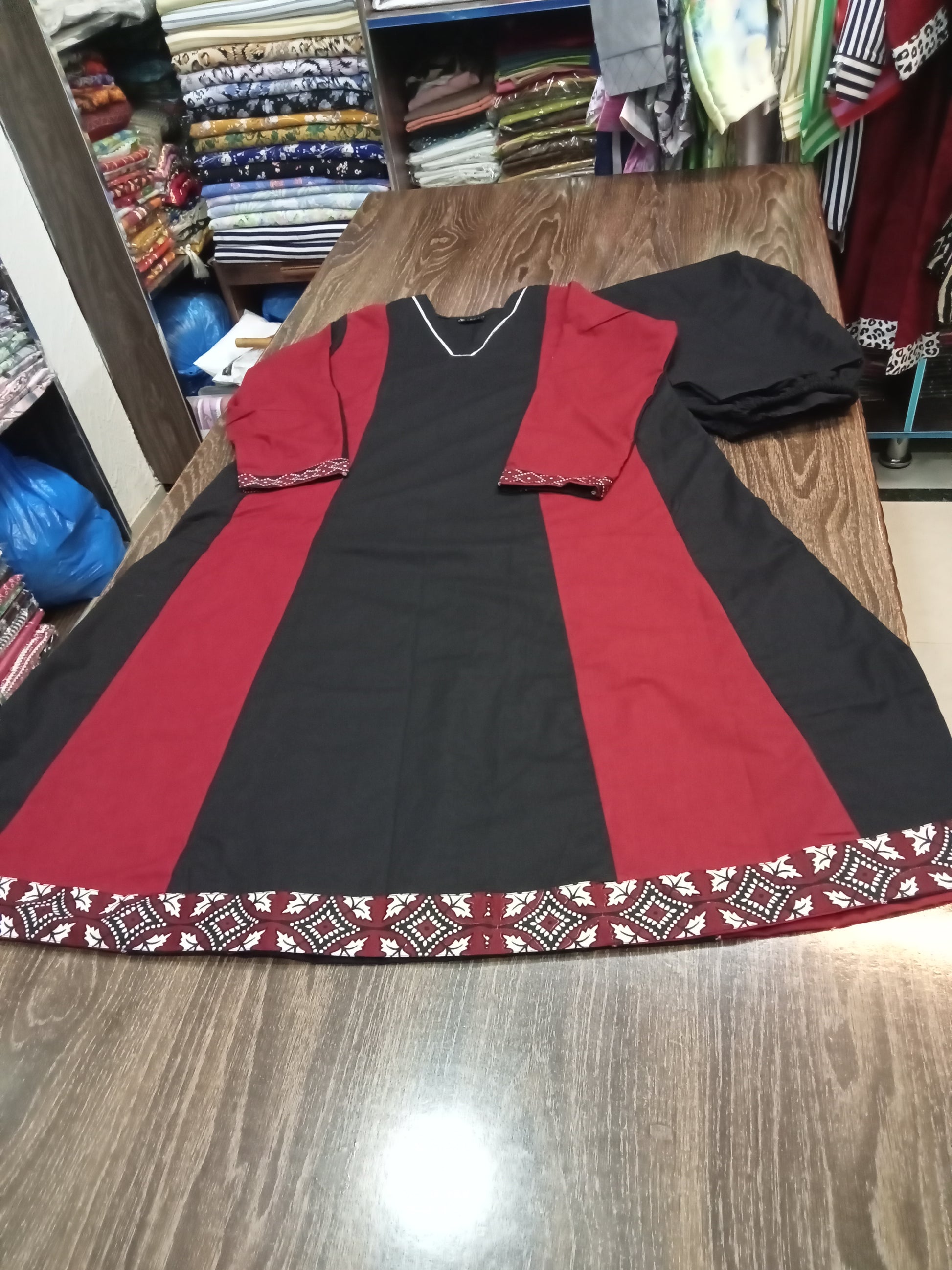 BIN SAEED WINTER KHADDAR STITCHED LONG FROCK - AMBREEN CLOTHING