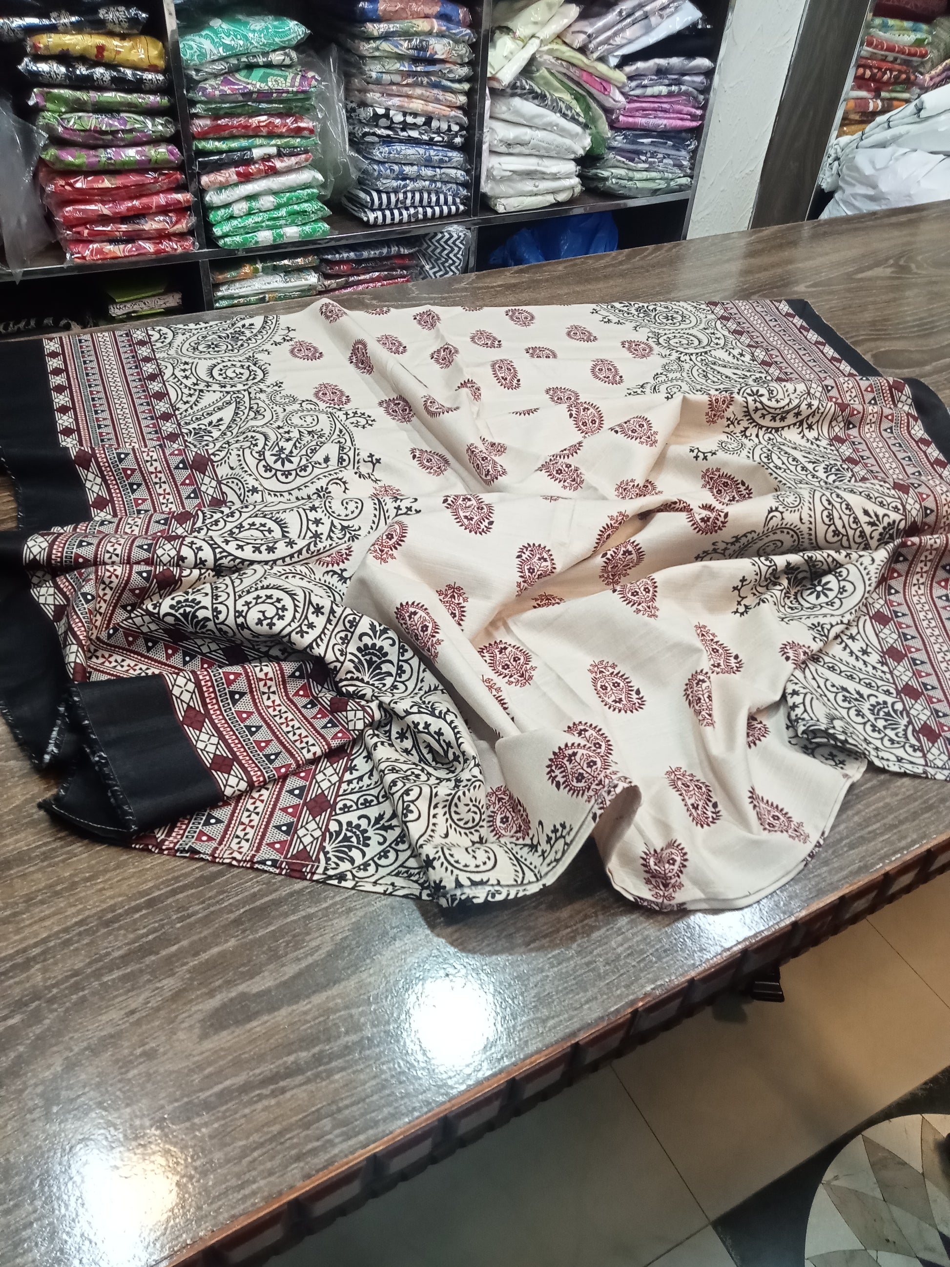 BIN SAEED KHADDAR STICHED 3 PCS - AMBREEN CLOTHING