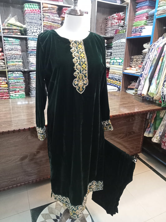 velvet outfit - AMBREEN CLOTHING