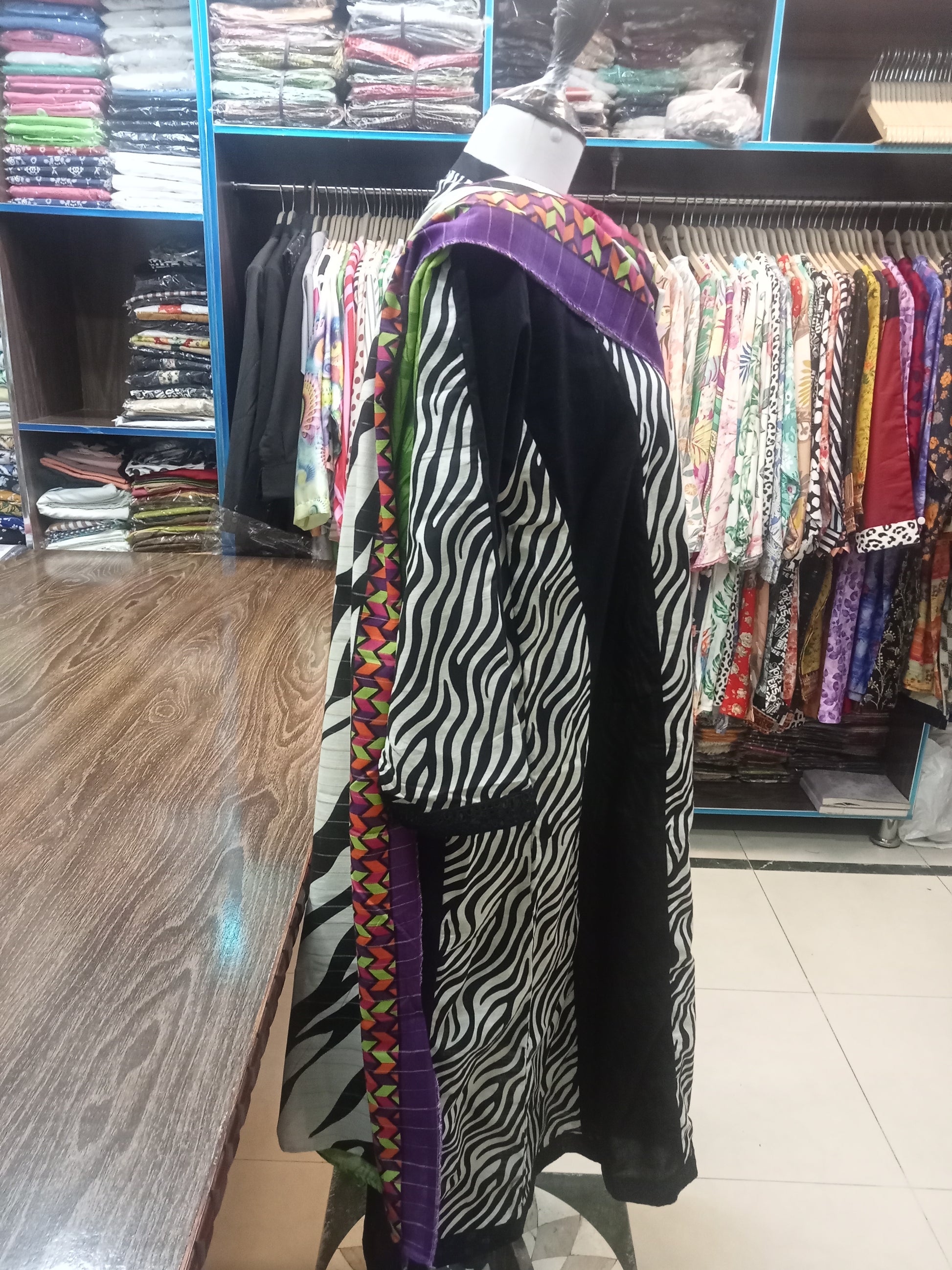 BIN SAEED WINTER KHADDAR STITCHED LONG FROCK - AMBREEN CLOTHING