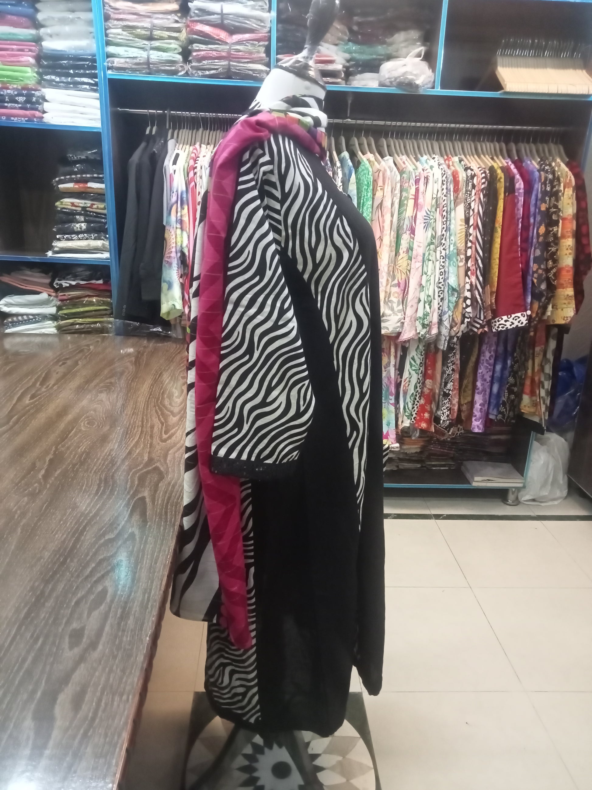 BIN SAEED WINTER KHADDAR STITCHED LONG FROCK - AMBREEN CLOTHING