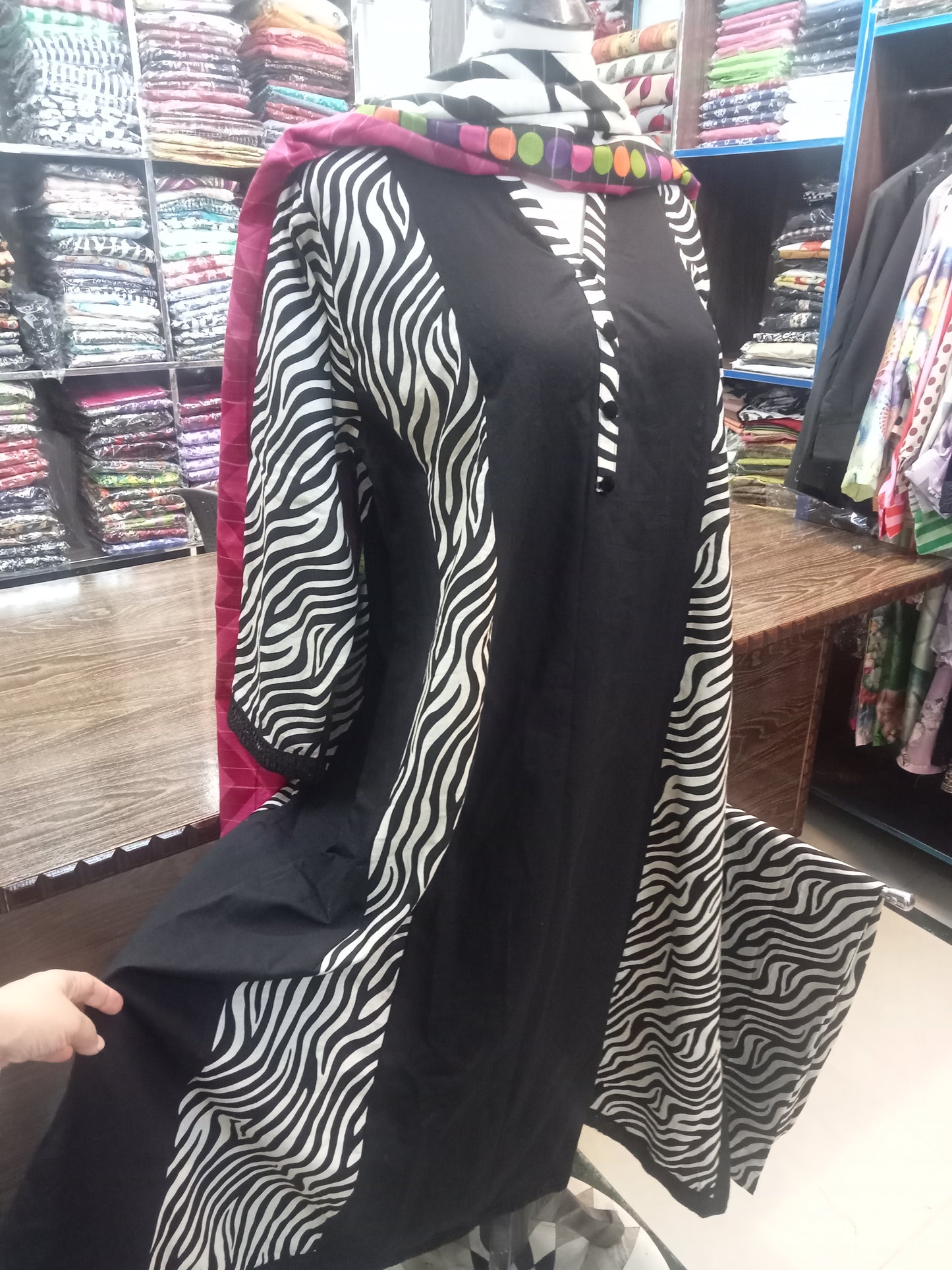 BIN SAEED WINTER KHADDAR STITCHED LONG FROCK - AMBREEN CLOTHING