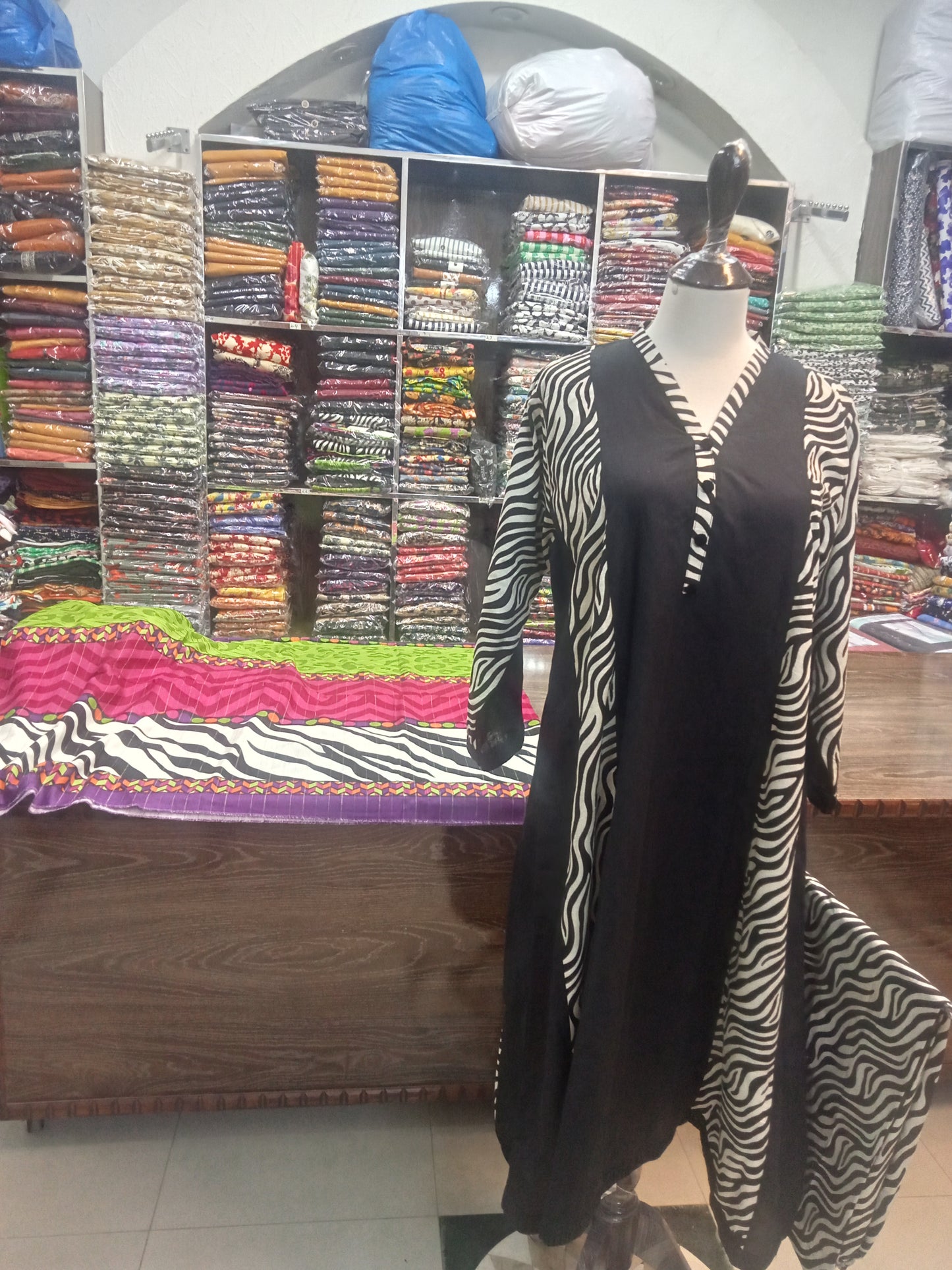 BIN SAEED WINTER KHADDAR STITCHED LONG FROCK - AMBREEN CLOTHING