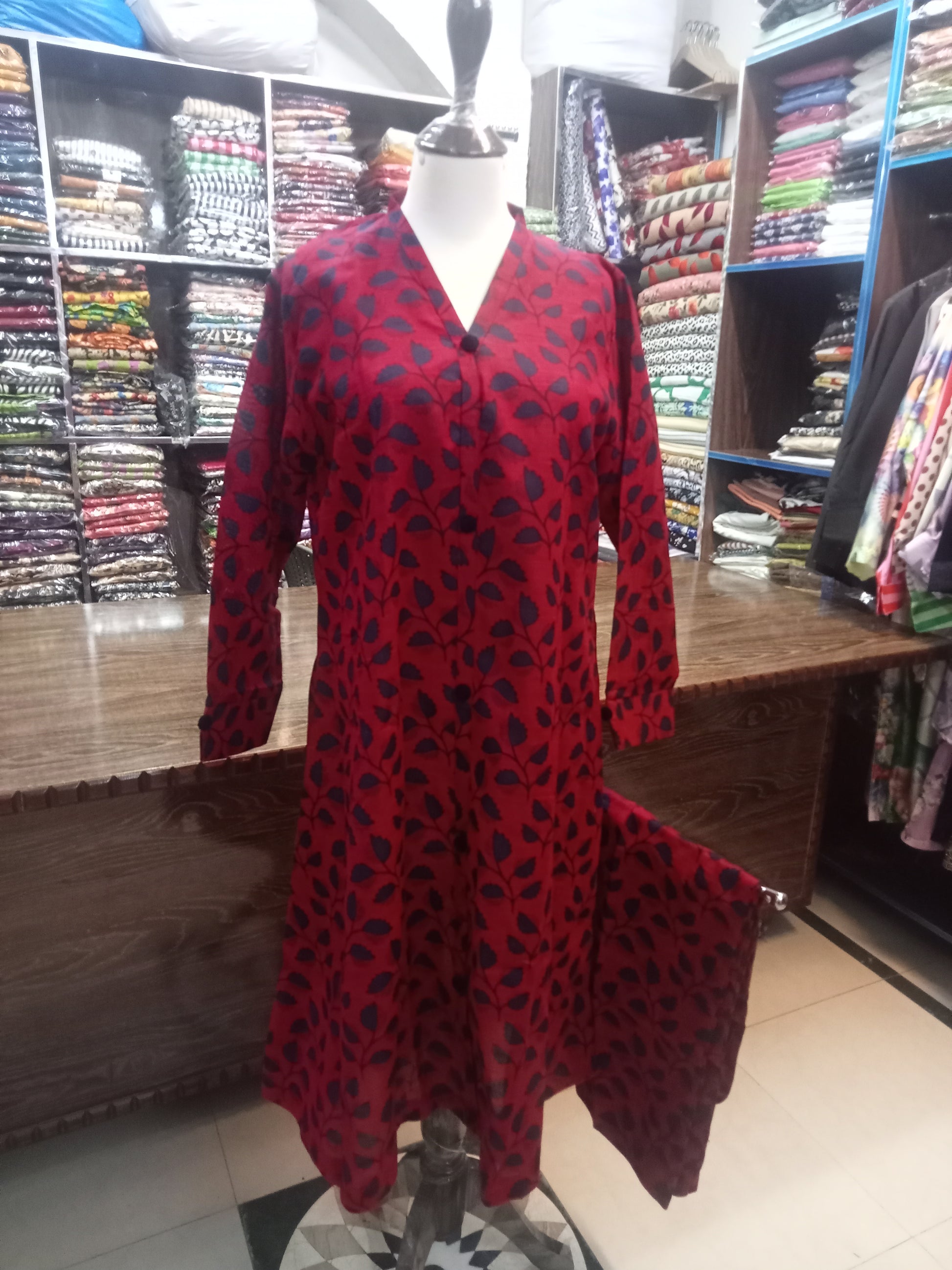 A LINE STITCHED KHADDAR - AMBREEN CLOTHING