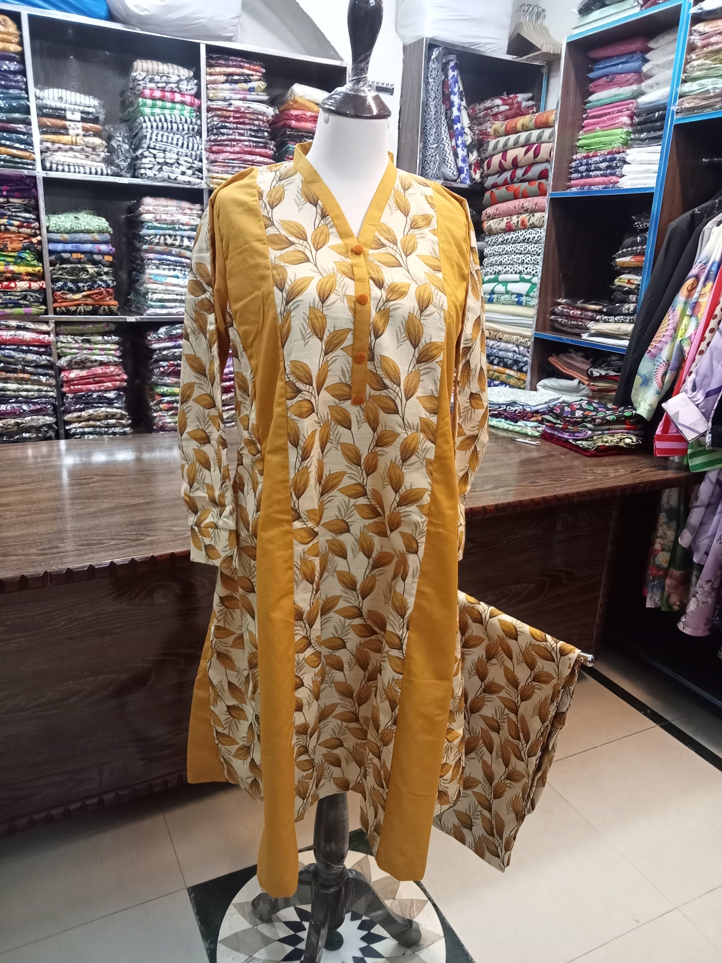 khaddar-A-Line -stiched-co-ord-set - AMBREEN CLOTHING