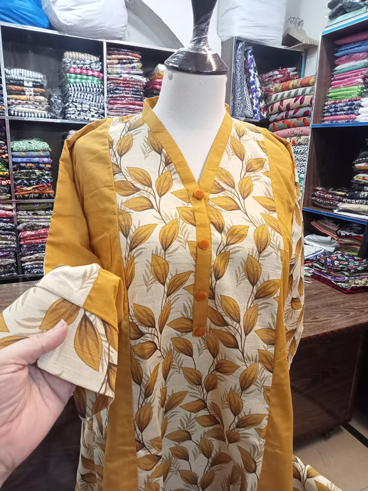 khaddar-A-Line -stiched-co-ord-set - AMBREEN CLOTHING