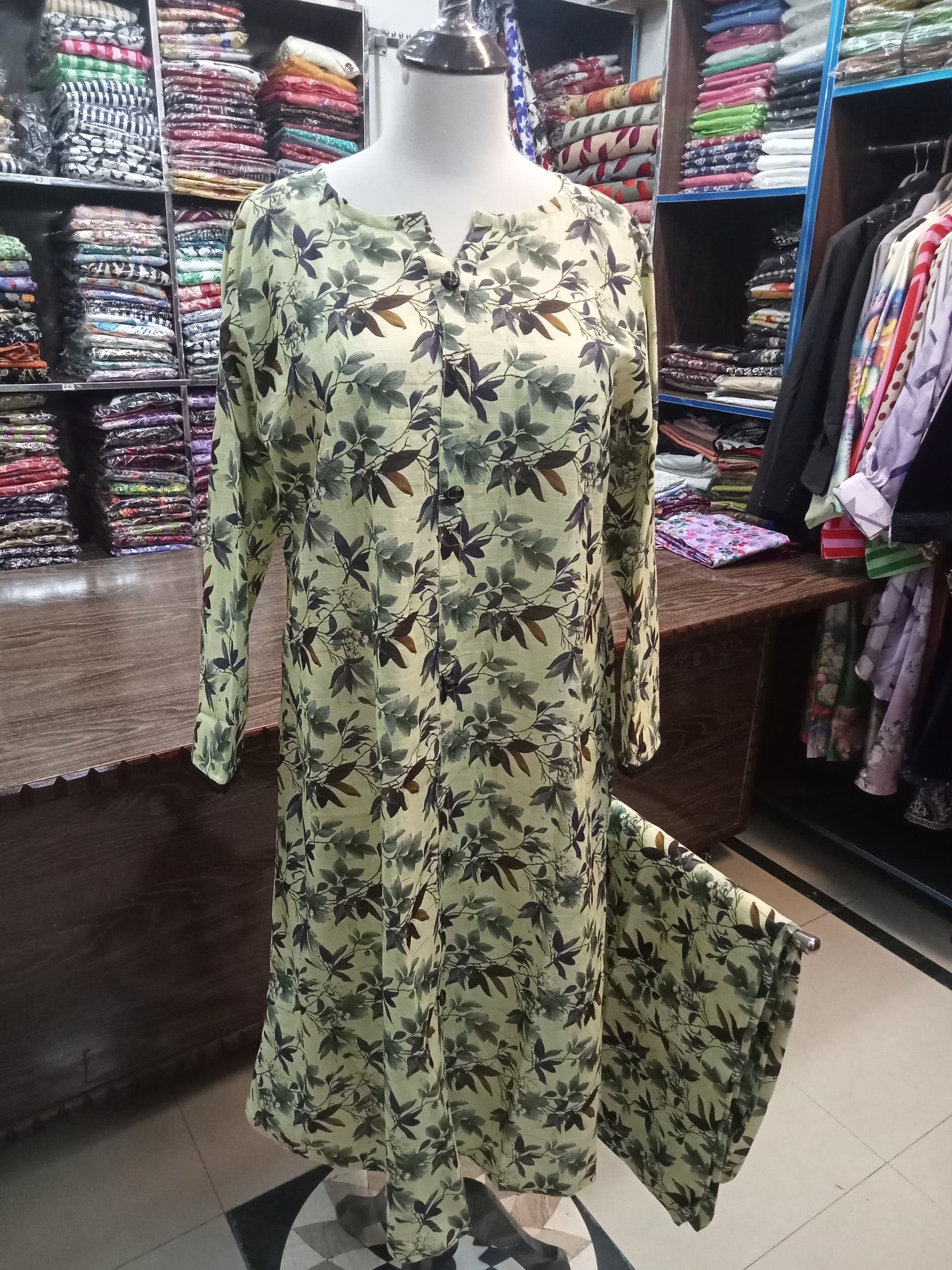 khaddar-A-line -stiched-co-ord-set - AMBREEN CLOTHING