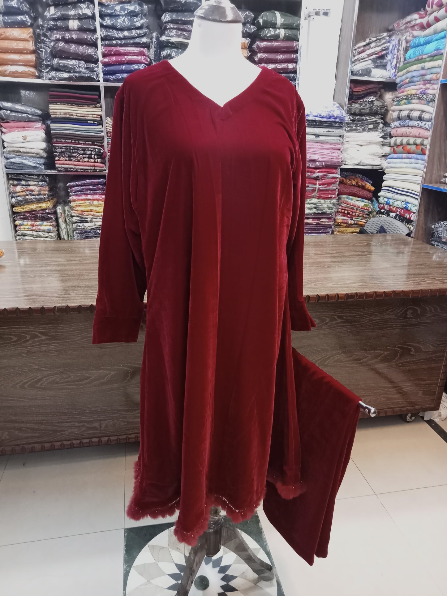 velvet outfit - AMBREEN CLOTHING