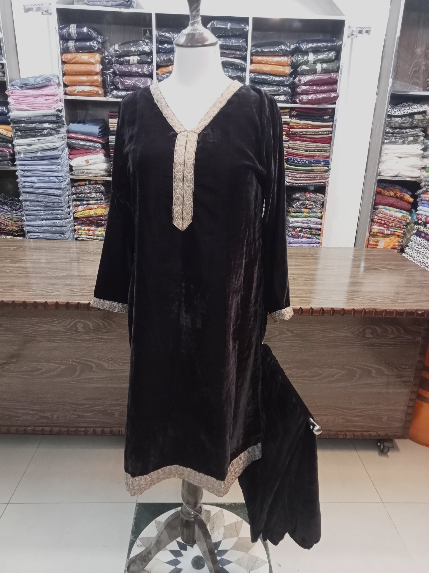 velvet outfit - AMBREEN CLOTHING