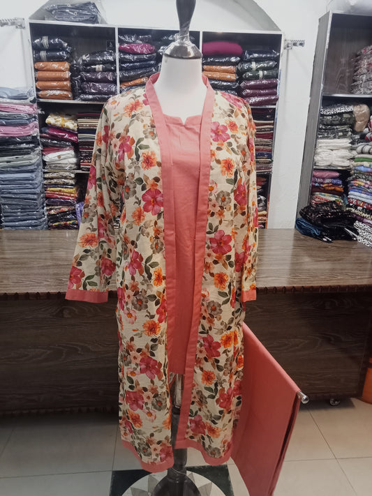 stitched khaddar gown - AMBREEN CLOTHING