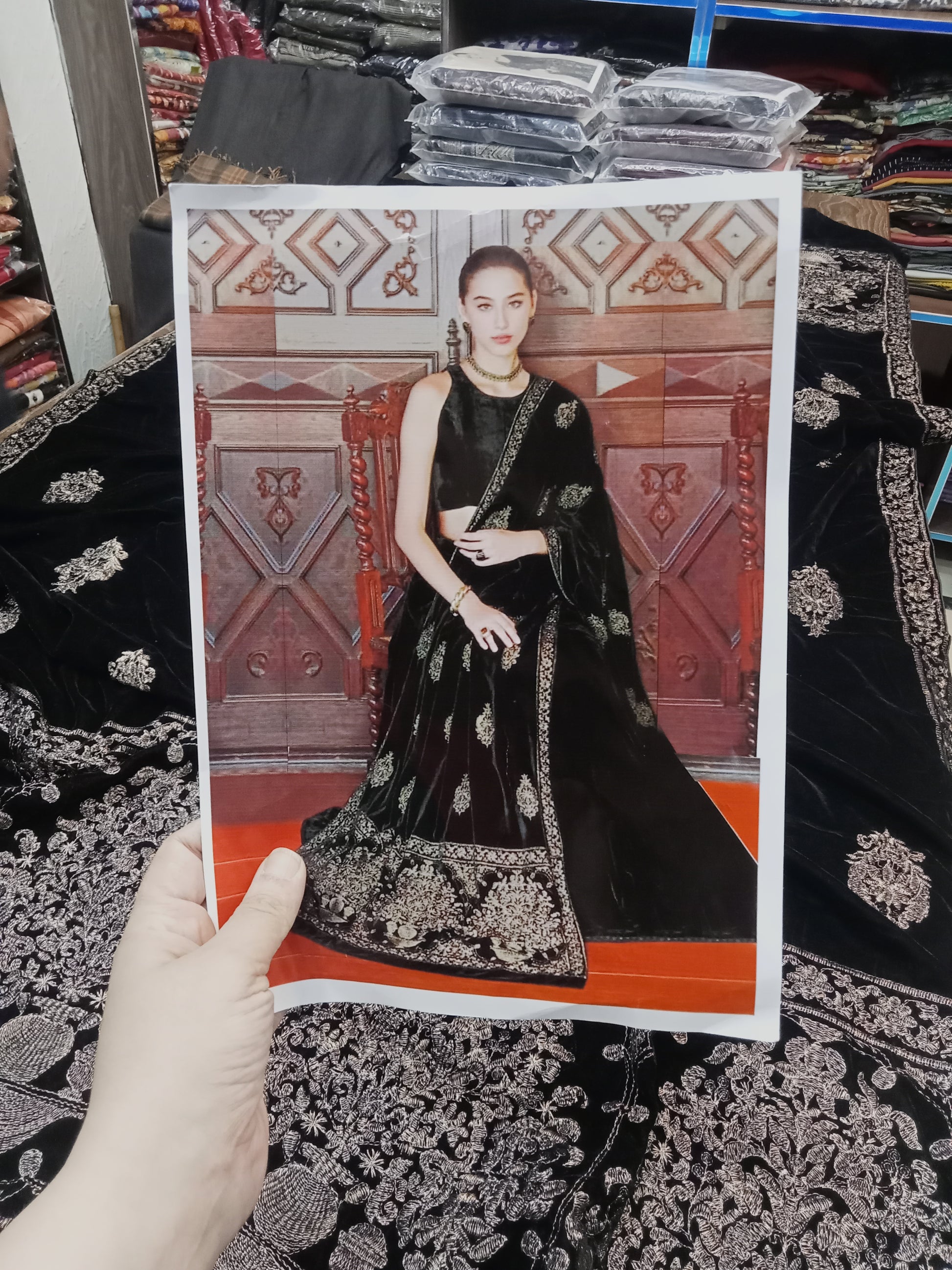 Breeze velvet embroidered shawls - AMBREEN CLOTHING