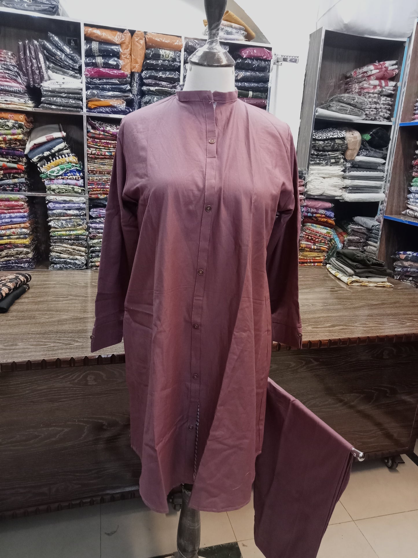 solid bin Saeed khaddar co ord set - AMBREEN CLOTHING