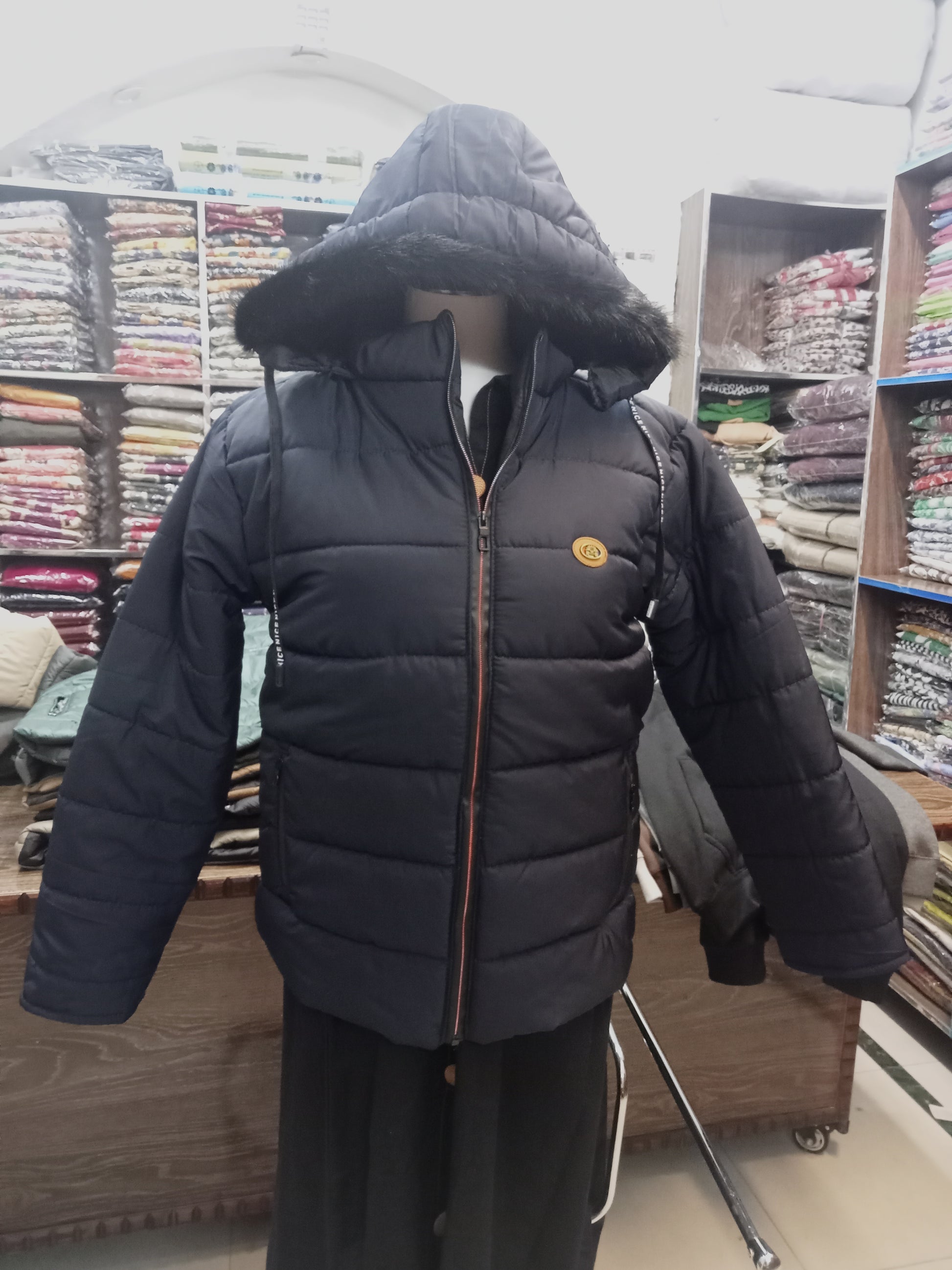 puffer jacket hoodie full sleeves - AMBREEN CLOTHING