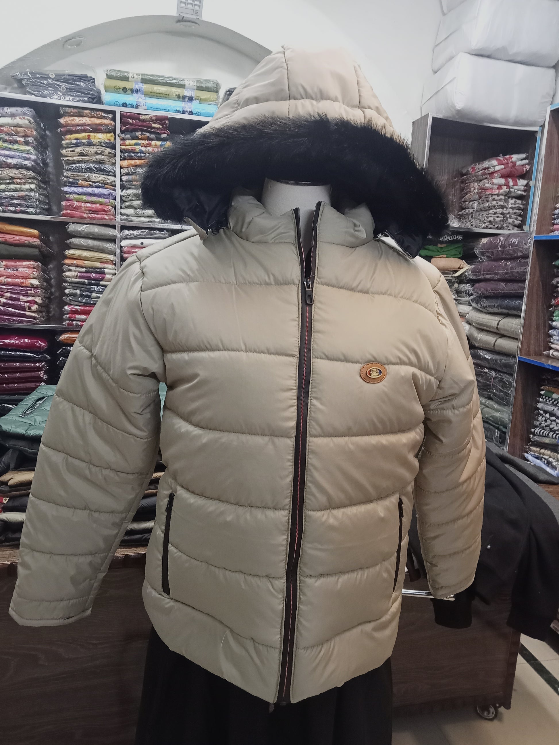 puffer jacket hoodie full sleeves - AMBREEN CLOTHING