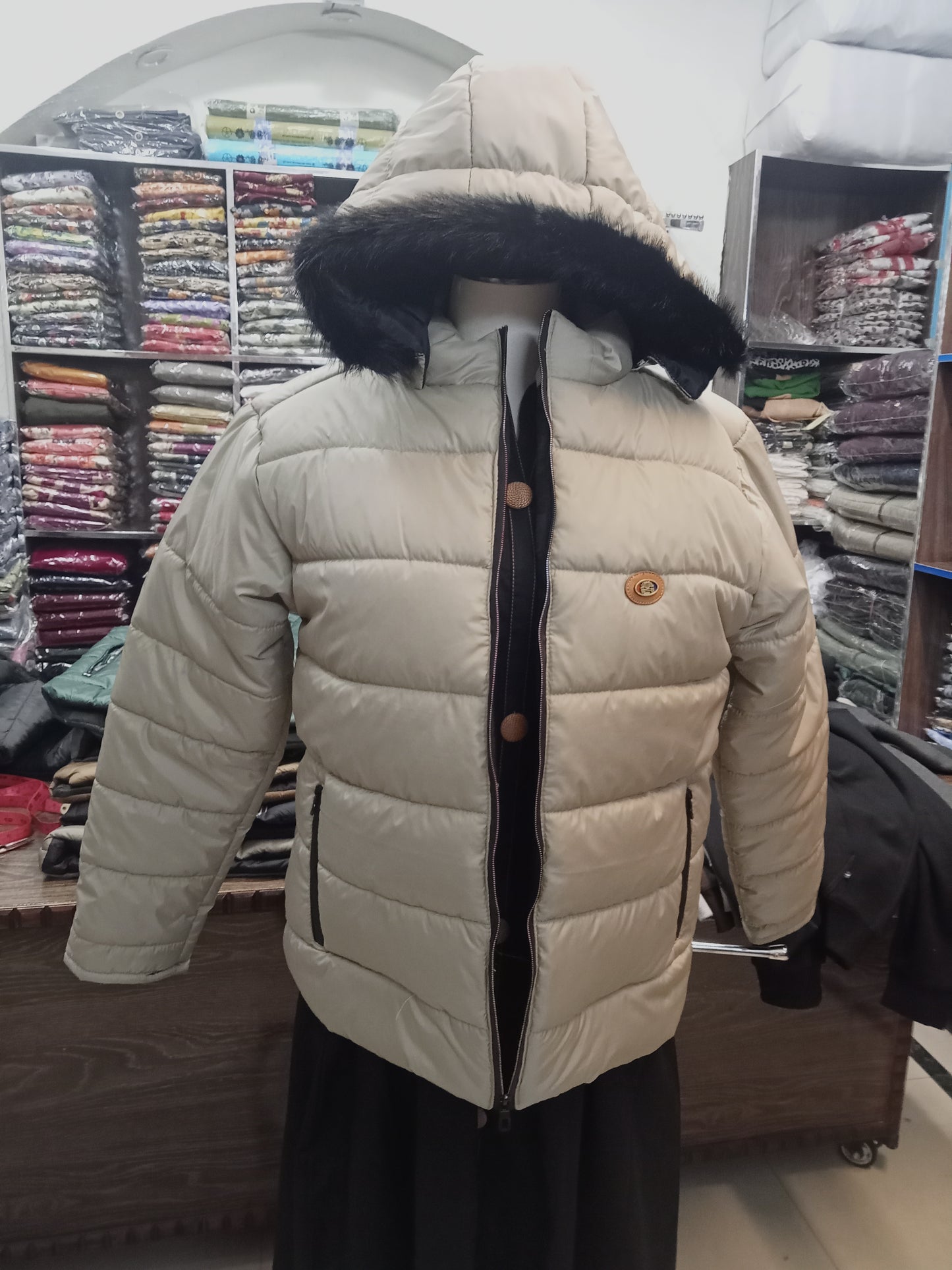 puffer jacket hoodie full sleeves - AMBREEN CLOTHING