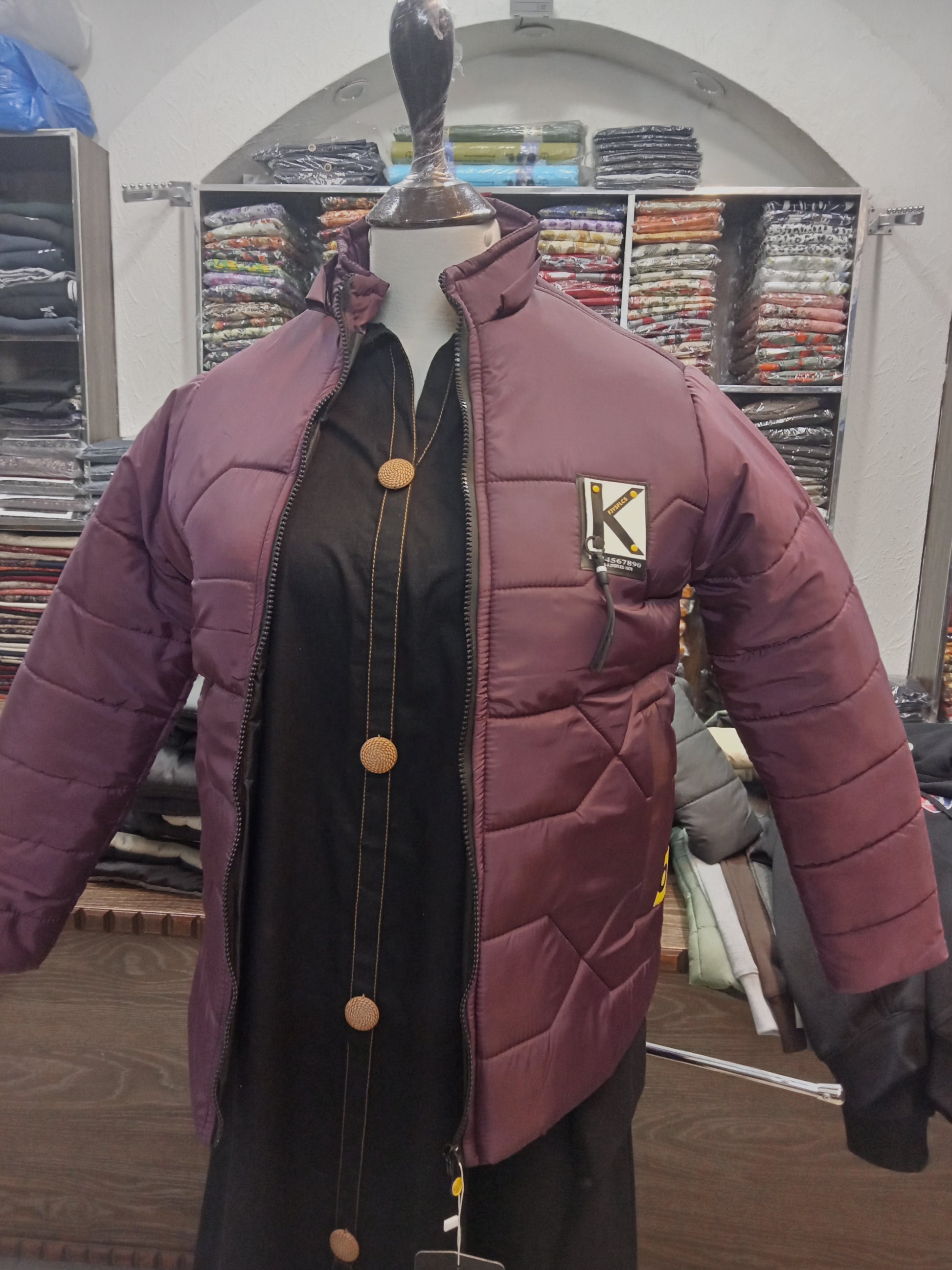 puffer jacket hoodie full sleeves - AMBREEN CLOTHING
