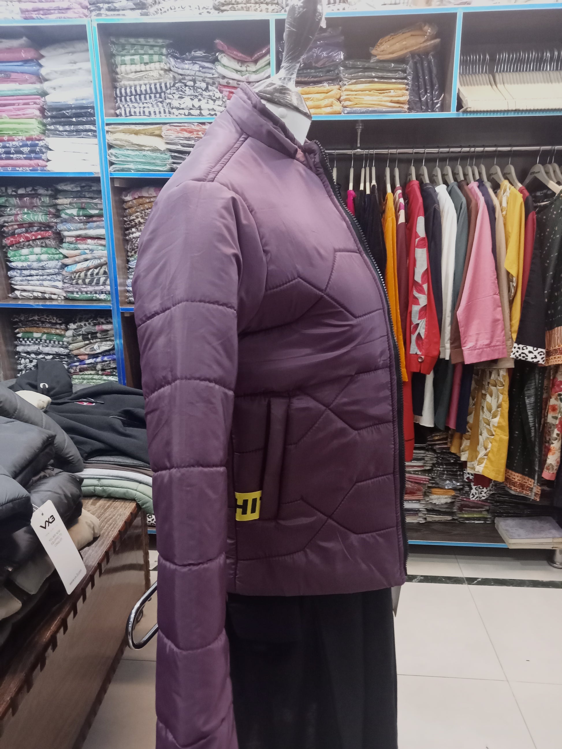 puffer jacket hoodie full sleeves - AMBREEN CLOTHING