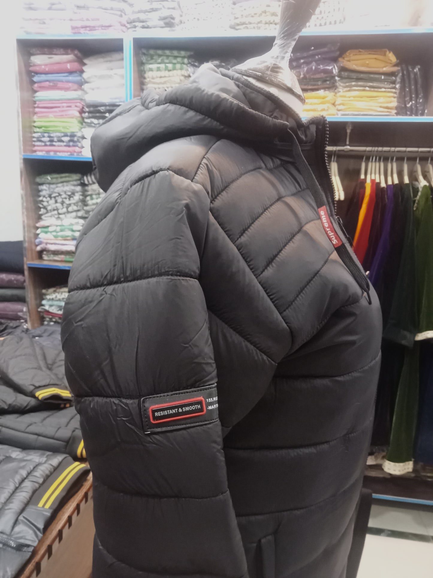 puffer jacket hoodie full sleeves