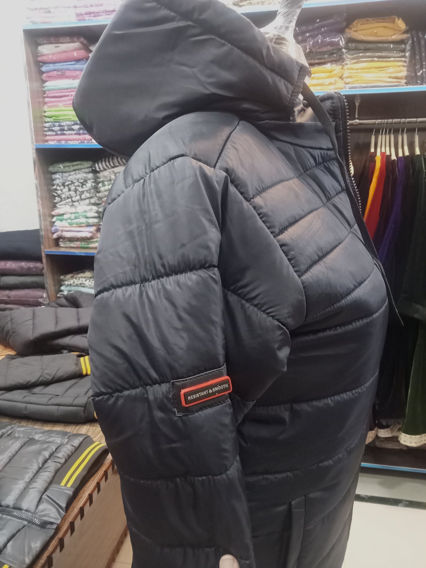 puffer jacket hoodie full sleeves