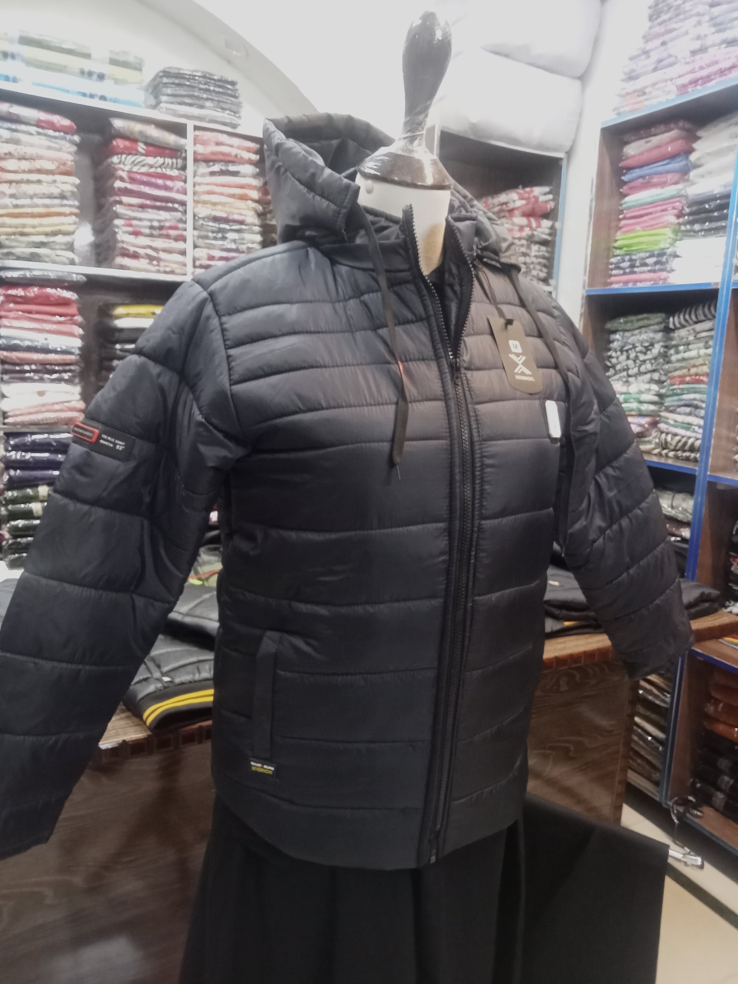 puffer jacket hoodie full sleeves