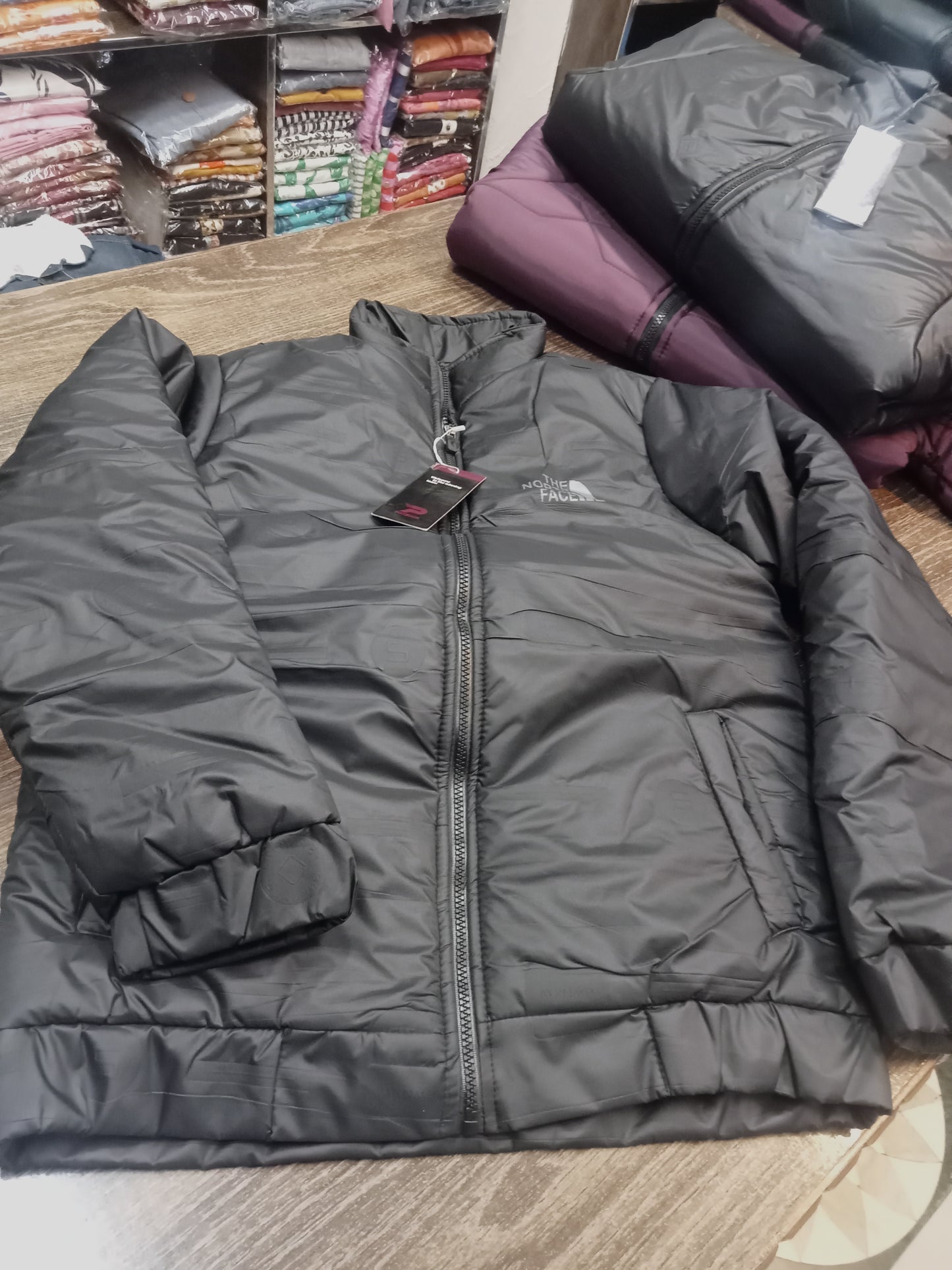 puffer jacket hoodie full sleeves