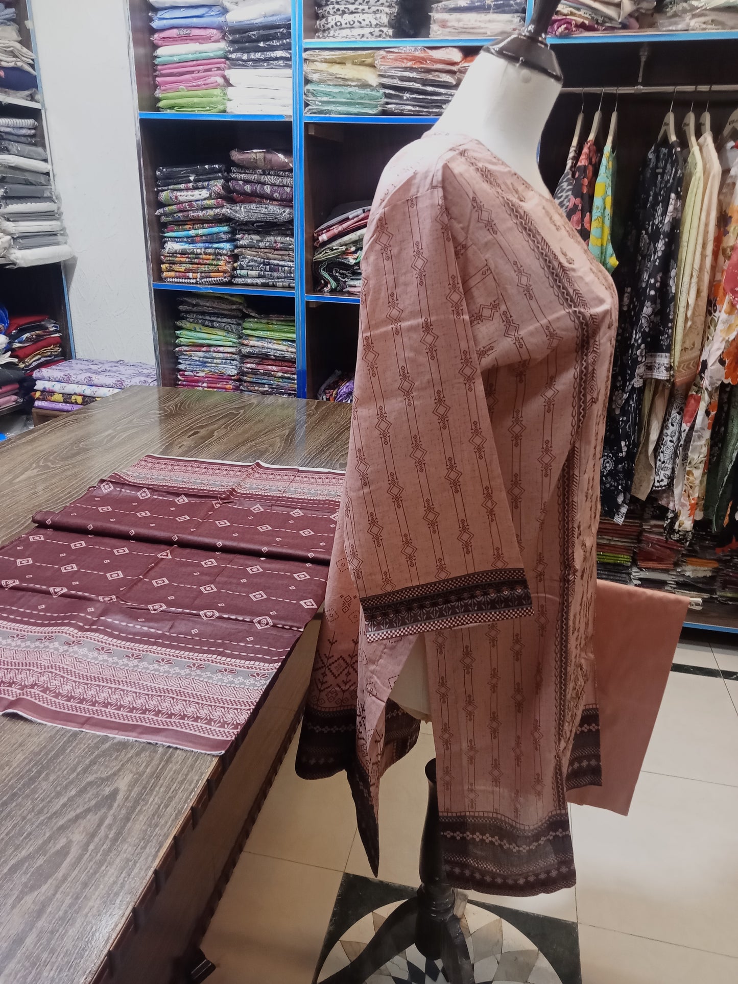 embroidered shirt trousers 3 pc