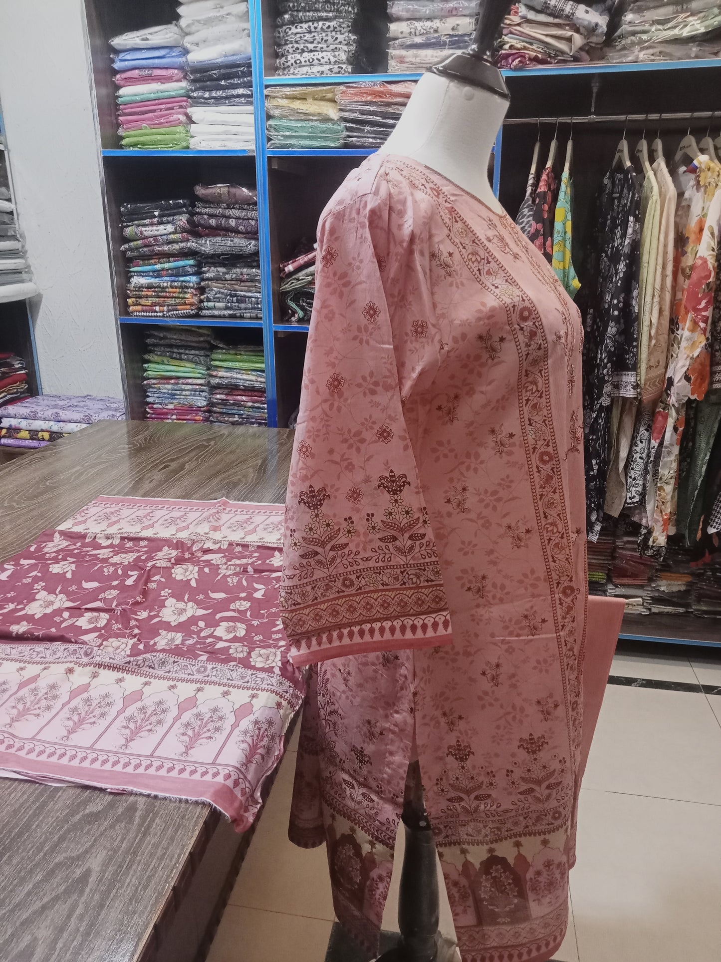 embroidered shirt trousers 3 pc