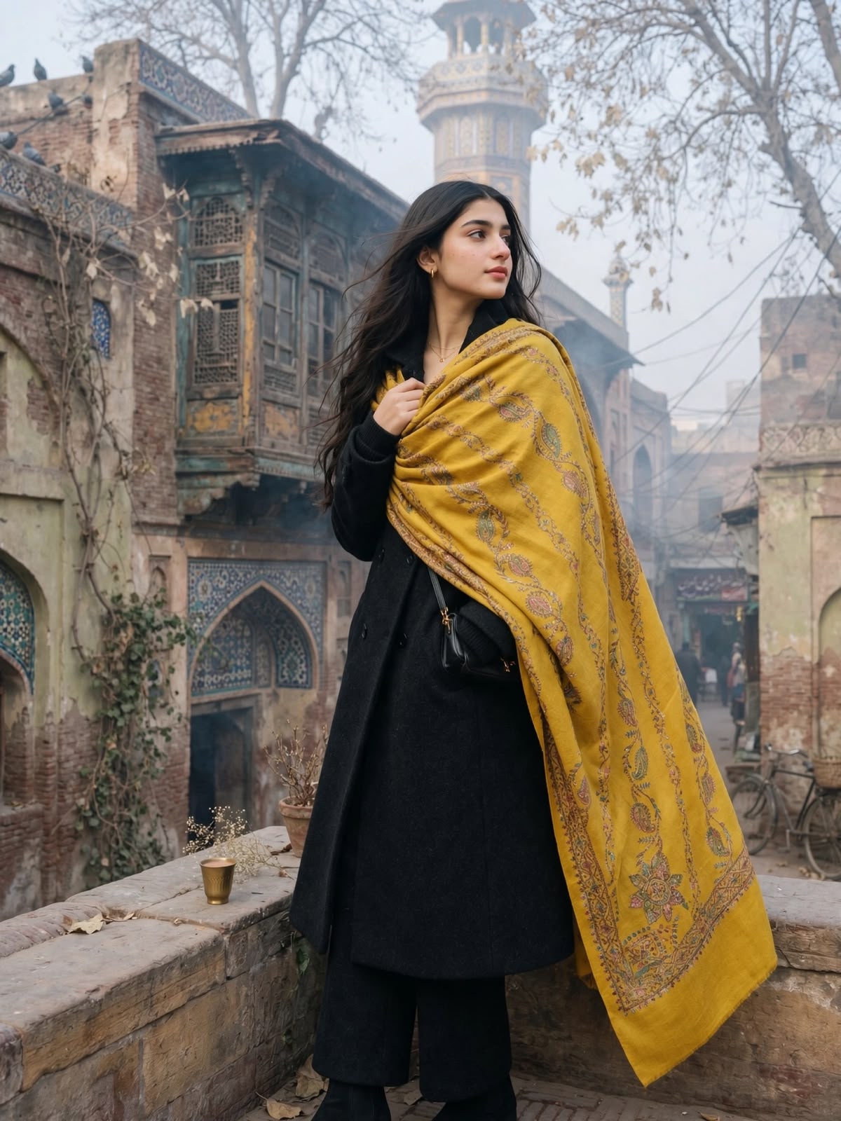 Pashmina woolen embroidered shawl mstemb