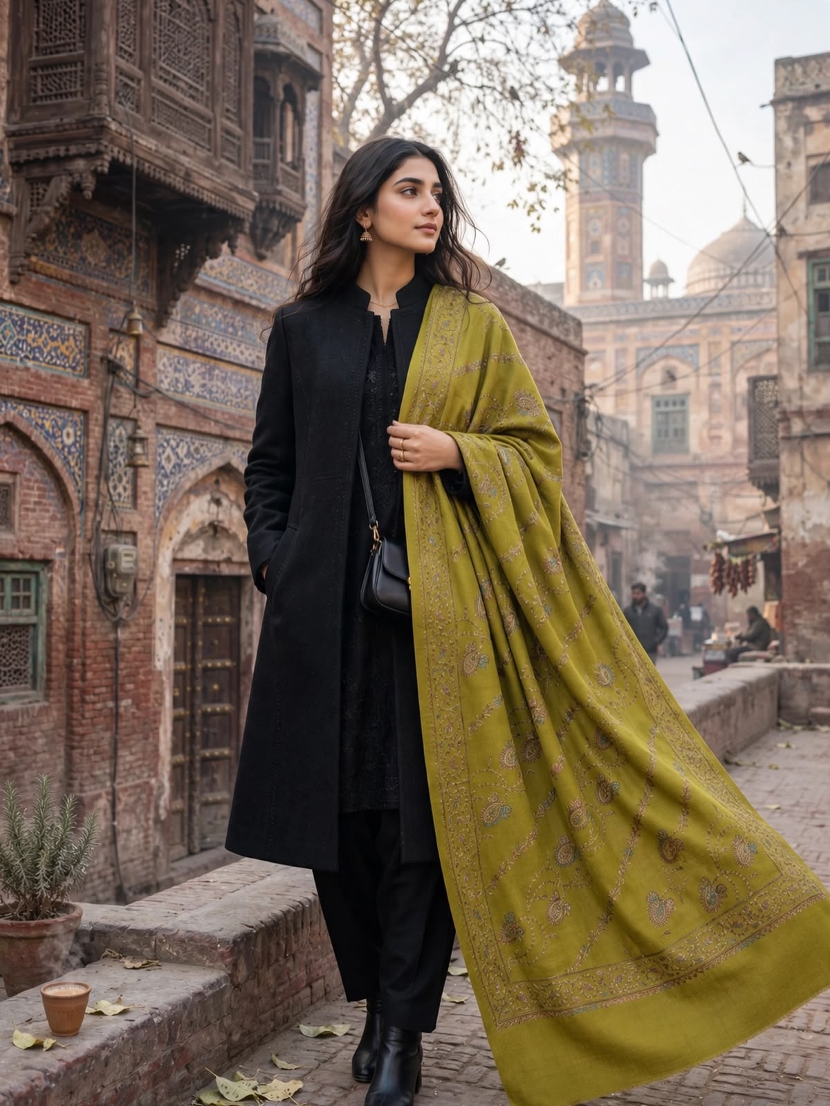 Pashmina woolen embroidered shawl mhdiemb
