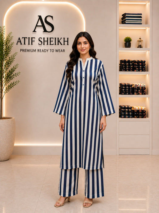 Linen stiched 2 pc suits nvywt
