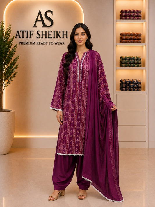 Safina premium lawn stiched shalwar kameez 3pc mrjtkr