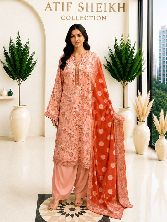 Bin saeed premium lawn stiched shirt trouser 3pc pchdt