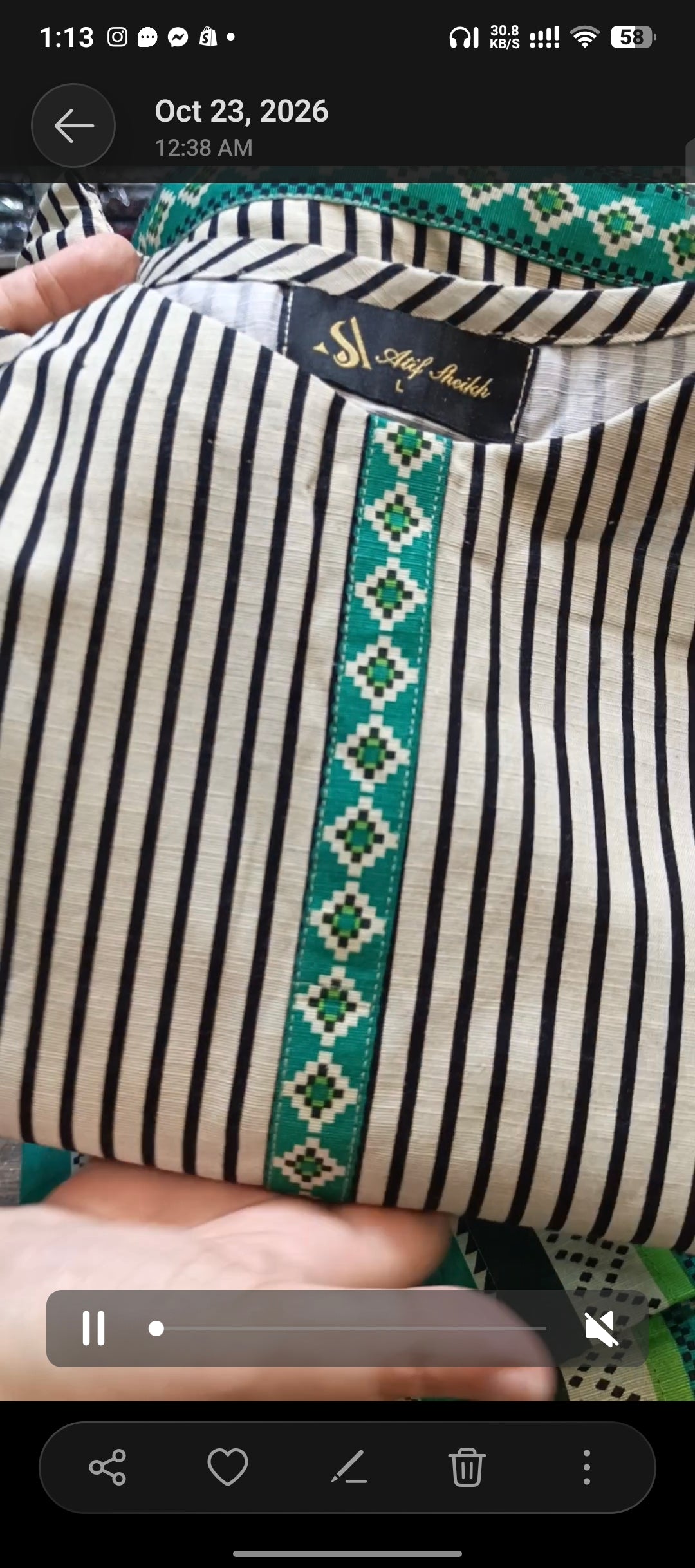 Binsaeed khaddar stiched long shirt trouser 3pc skngren