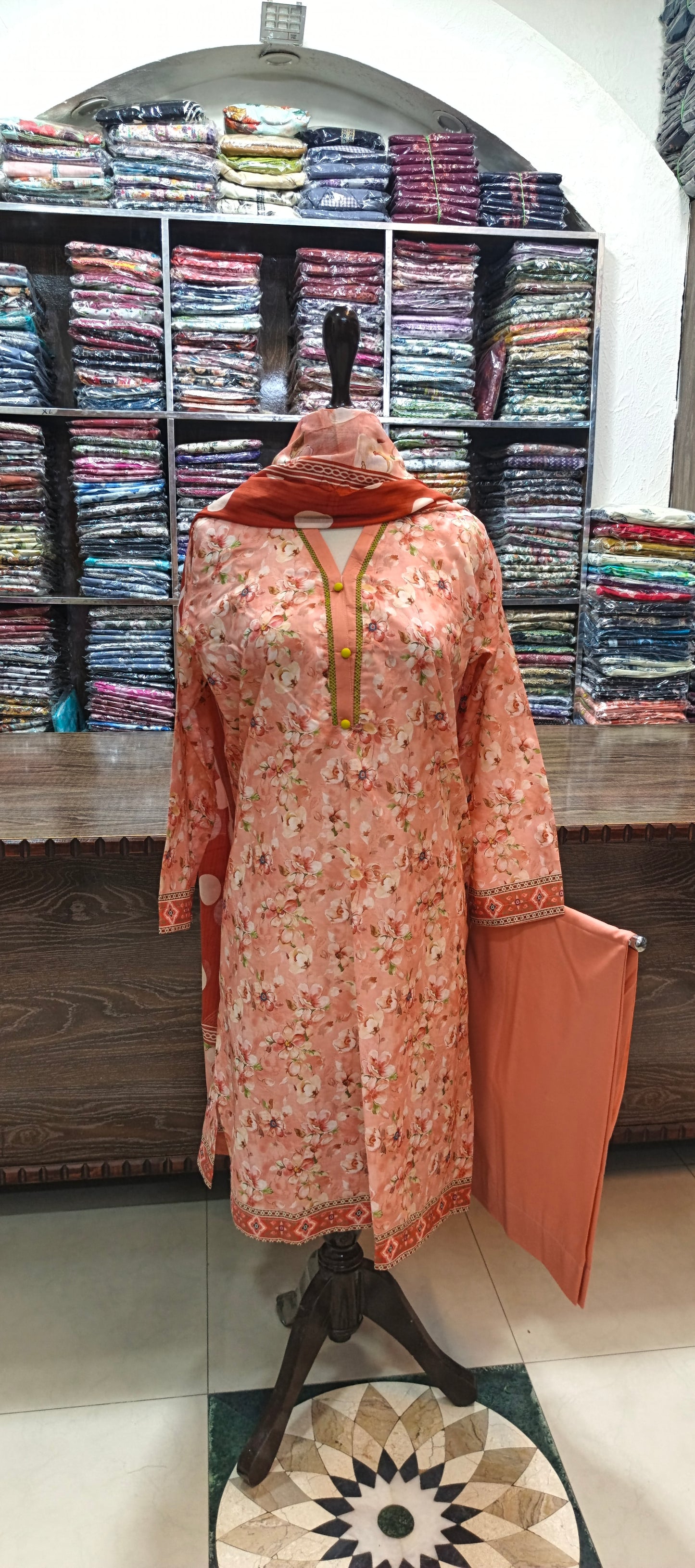 Bin saeed premium lawn stiched shirt trouser 3pc pchdt