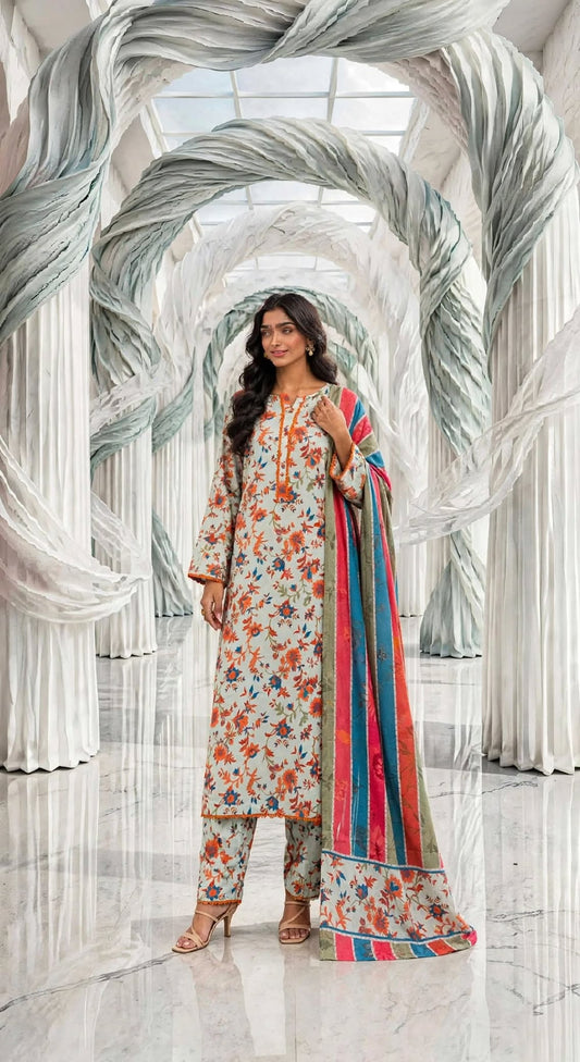 Marina stiched shalwar kameez 3 pc suits skyrd