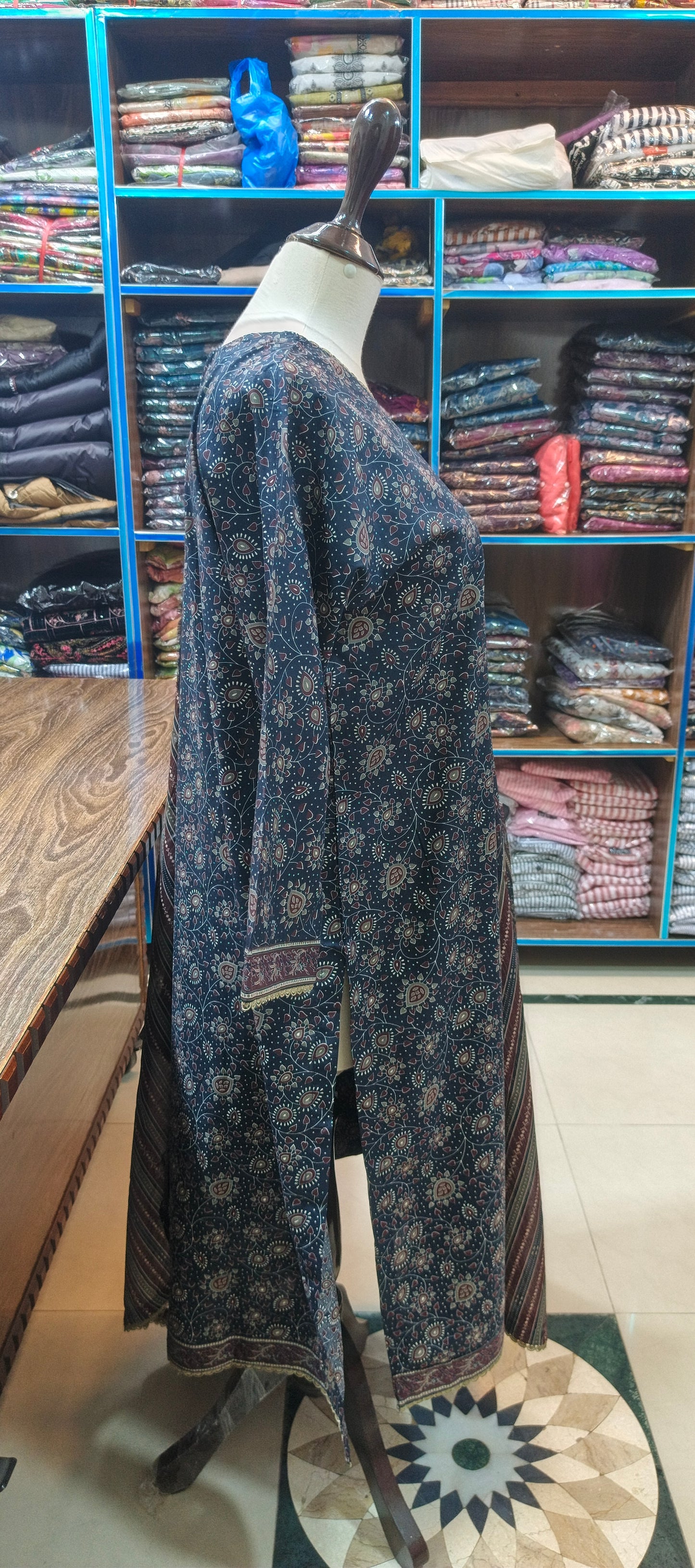 Bin saeed lawn stiched shirt trouser 3 pc NB