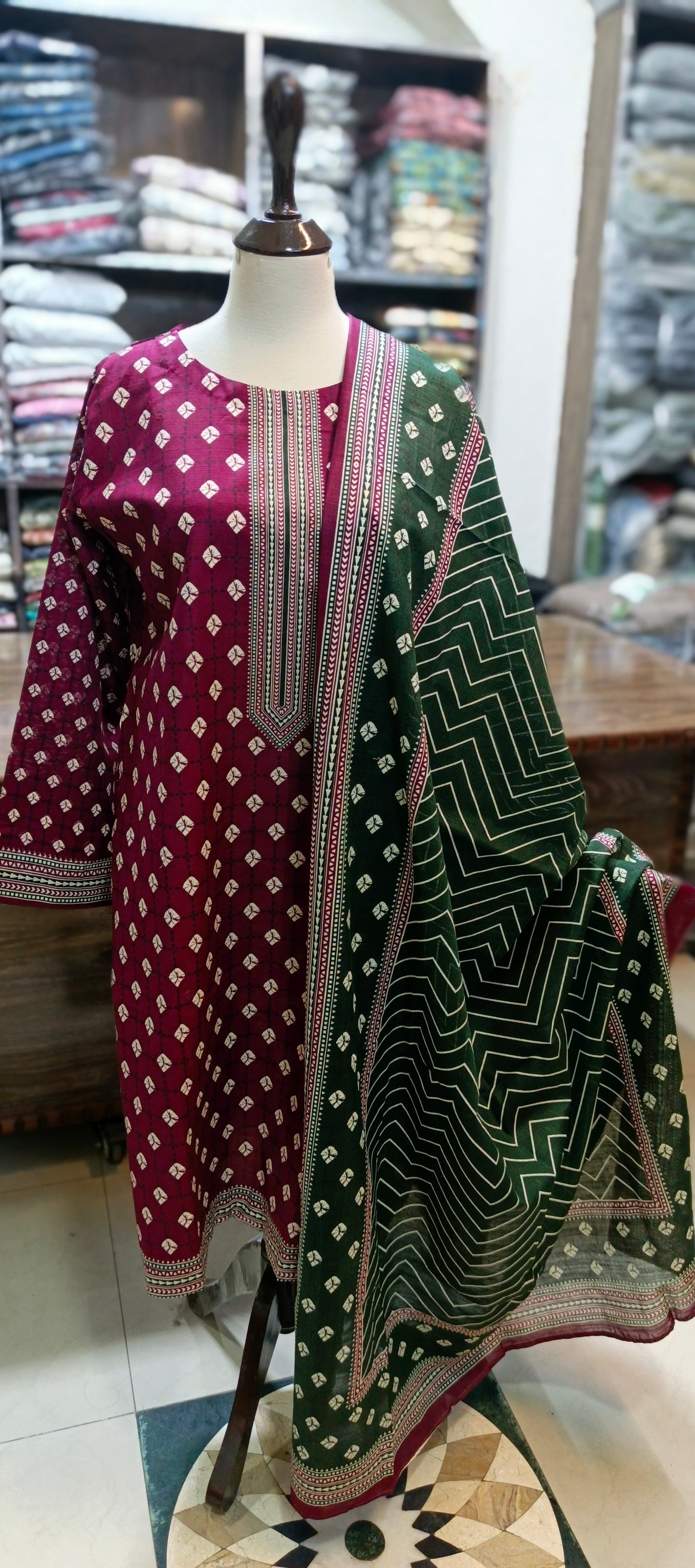 Bin saeed khaddar shalwar kameez 3 pc