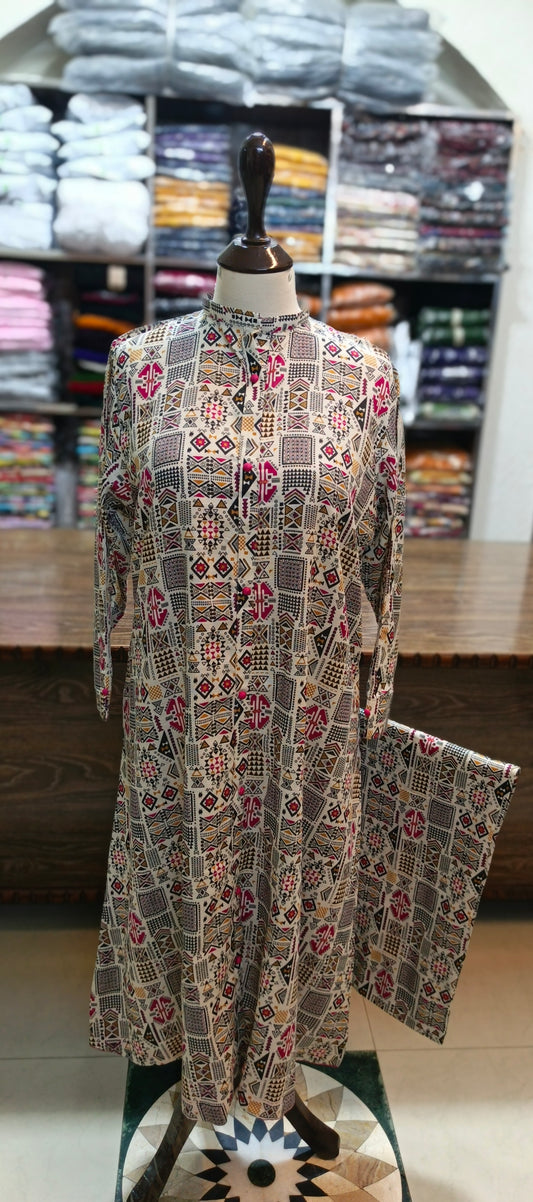 Bin Saeed khaddar stitched A line