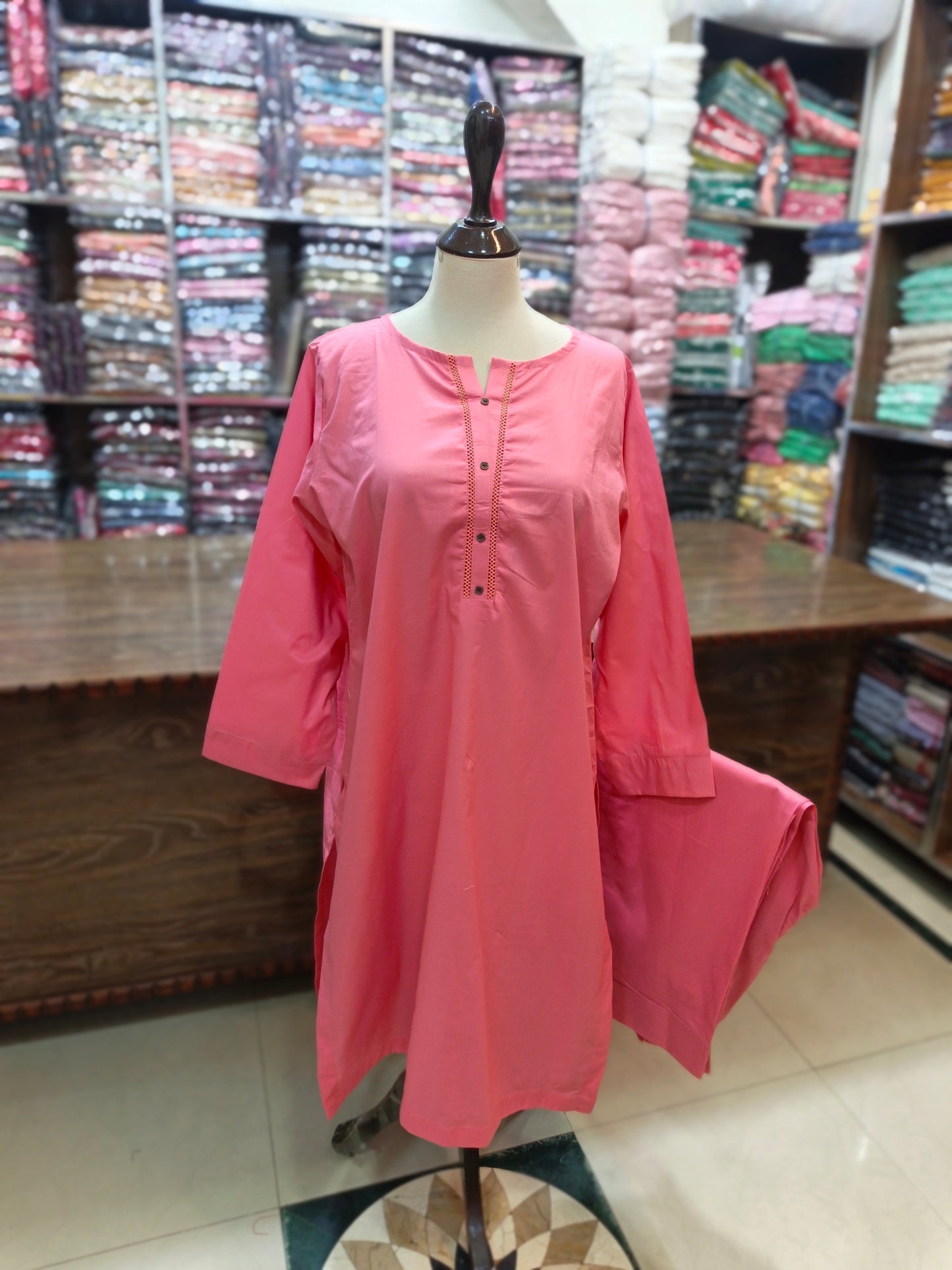 Solid pure lawn stiched farshi trouser and shirt 2pc TPNK